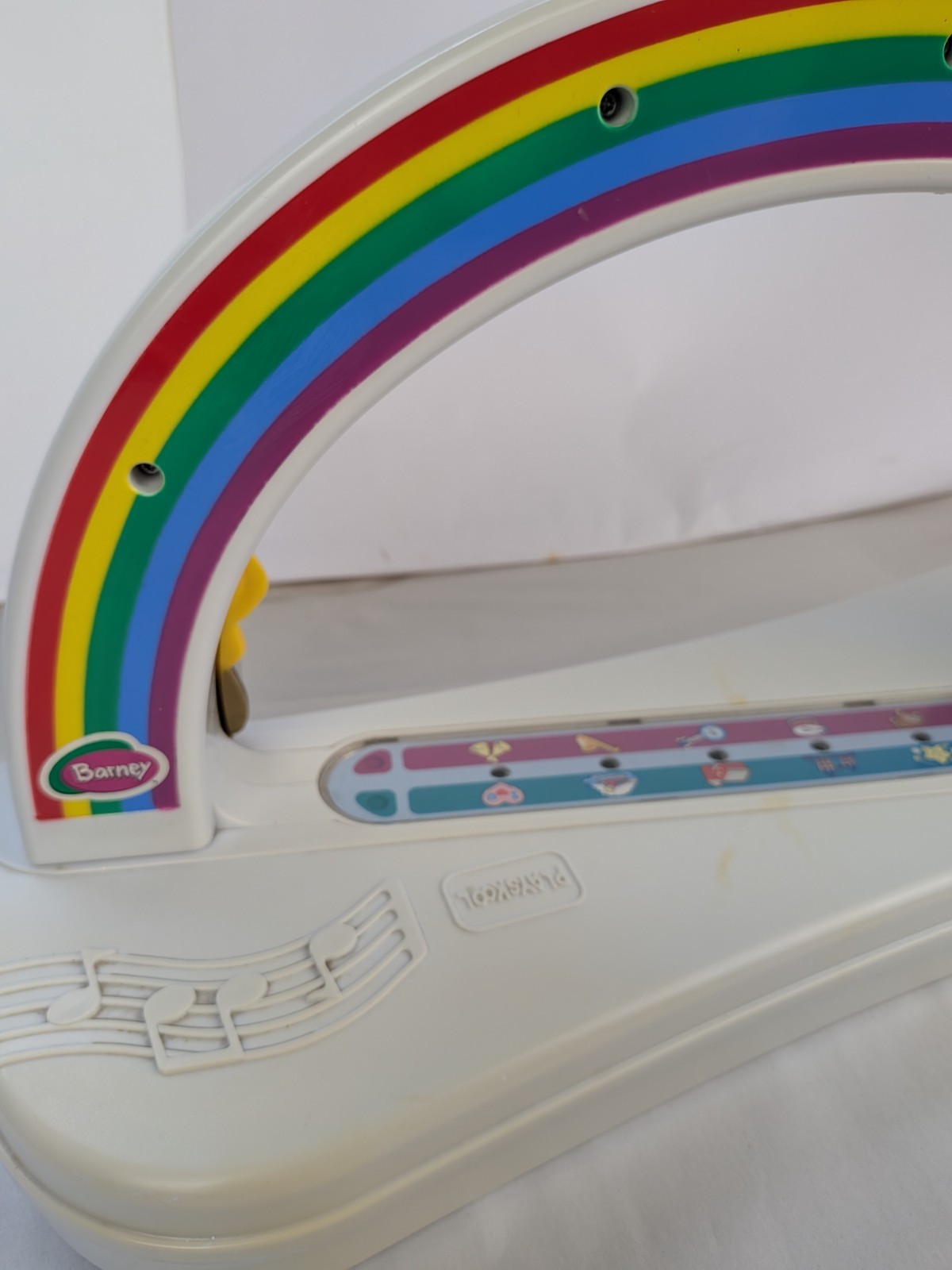 Rare Vintage Playskool Barney Rainbow Arch Musical Toy Sounds Play Dinosaur READ