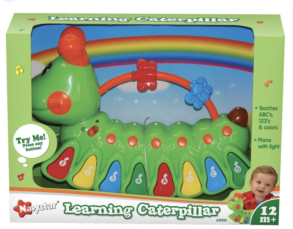 Navystar Learning Caterpillar 12M+ Teaches ABC’s 123’s & Colors Piano with Light