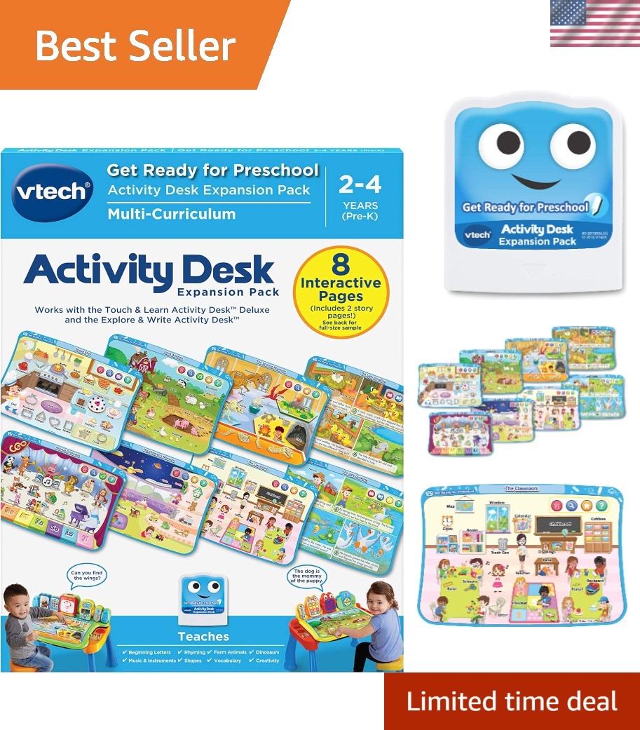Touch and Learn Activity Desk Deluxe Expansion Pack – Get Ready for Preschool