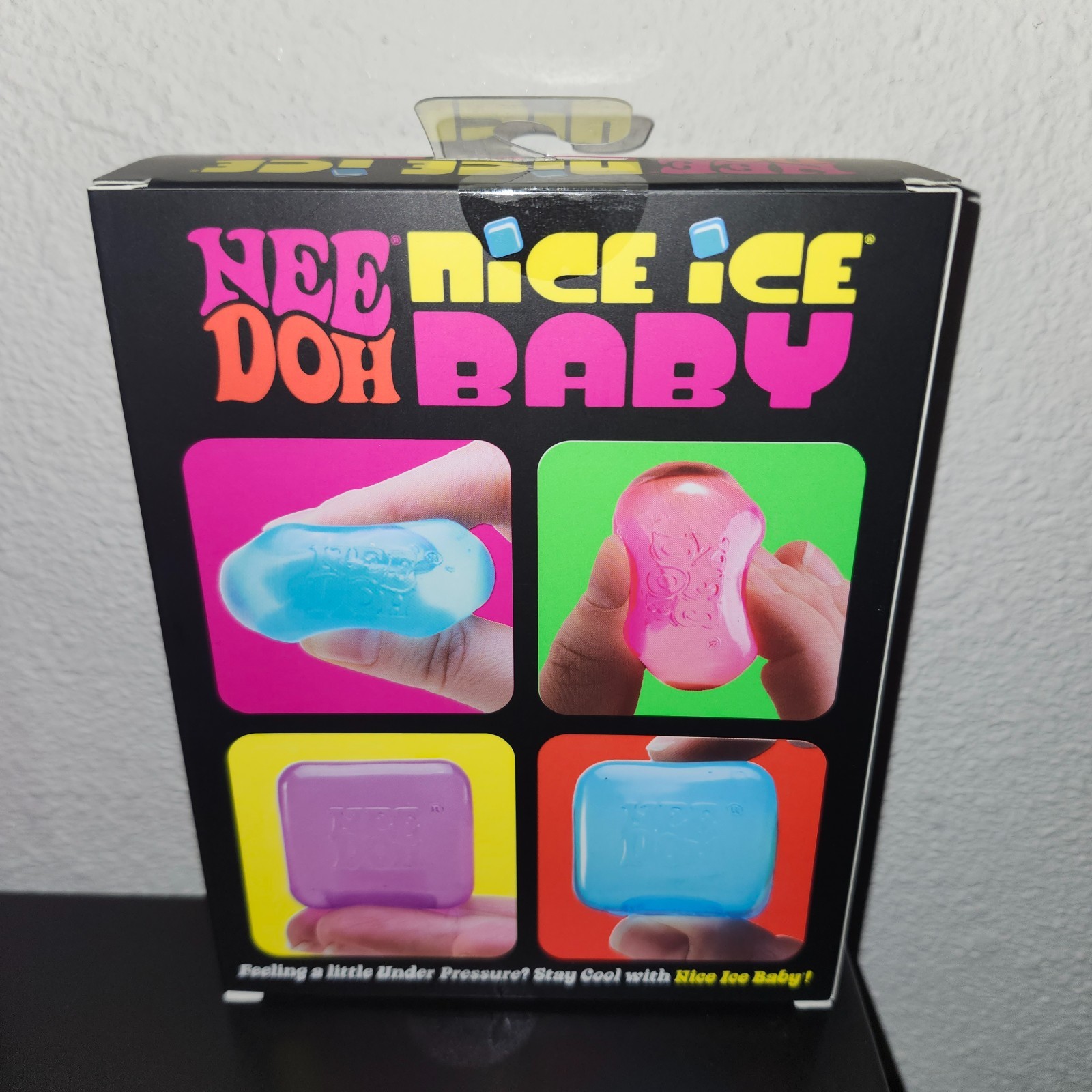 NeeDoh Nice Ice Baby 4 pack Nee Doh Mini Nice Cubes Pink Blue Purple NEW SEALED