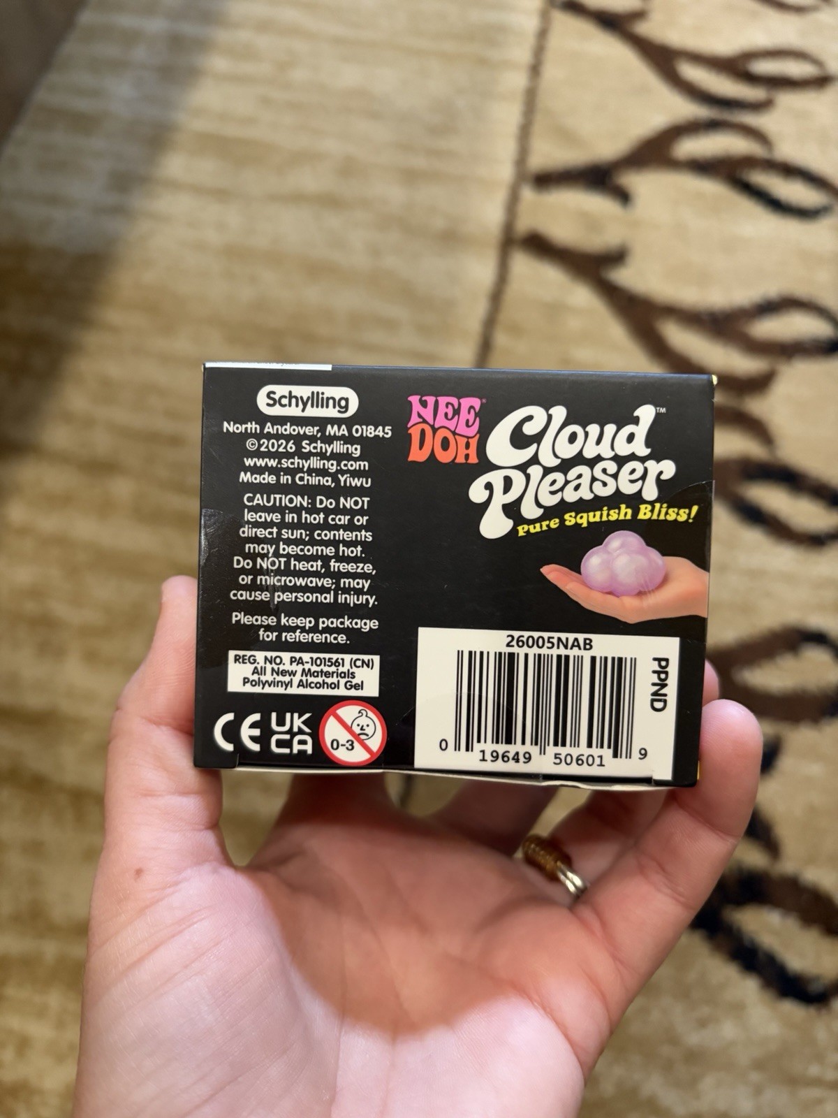 Schylling NeeDoh Cloud Pleaser Soft Doh Squish Toy Purple Ages 4+ 2026 26005NAB