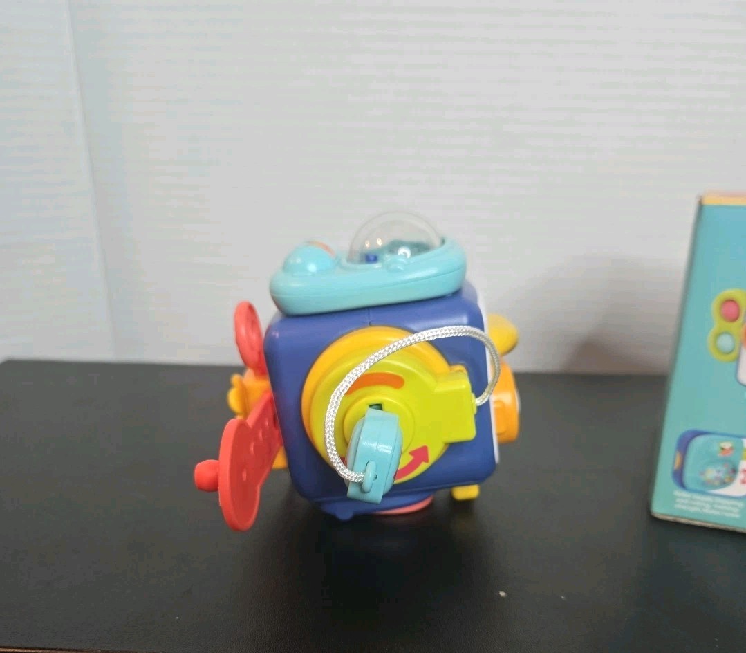 Busy Toys Activity Cubes Toys, Blue, Sensory Toys for Toddlers Age 12m +