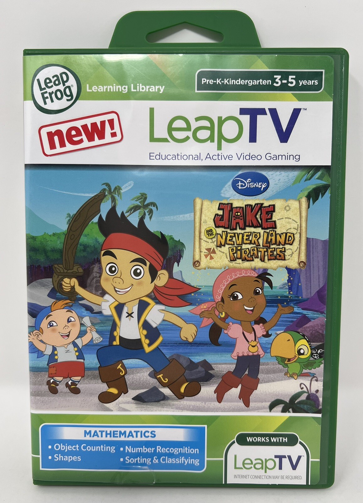 Jake and the Neverland Pirates Leap TV Leap Frog Educational Game Ages 3-5 Math