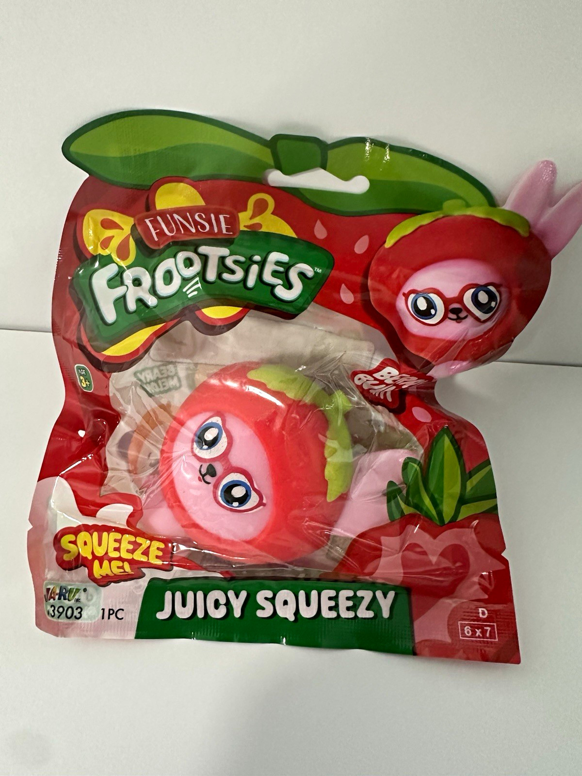 Ja-Ru Funsie Frootsies Frootsie Squeezy Juicy Squeeze Toy 3-4 Red/Pink/Green