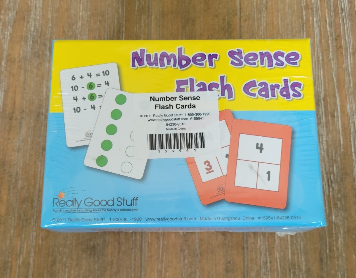 Number Sense Flash Cards Really Good Stuff Sealed Unopened Box