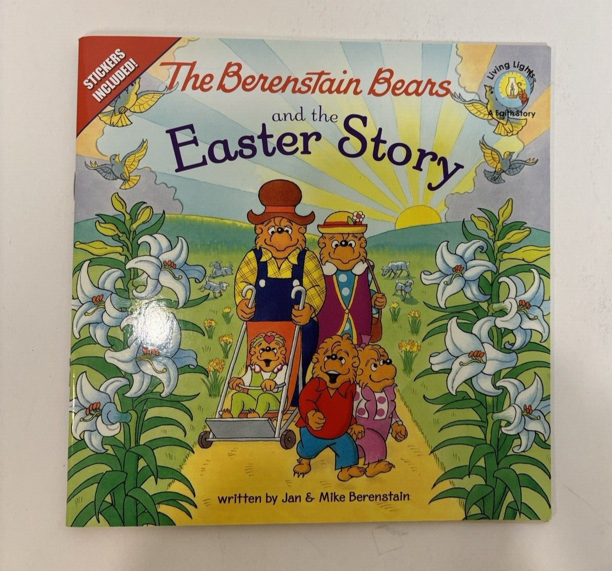 Berenstain Bears Living Lights Preschool Kindergarten 8 Book Lot – w/ Stickers