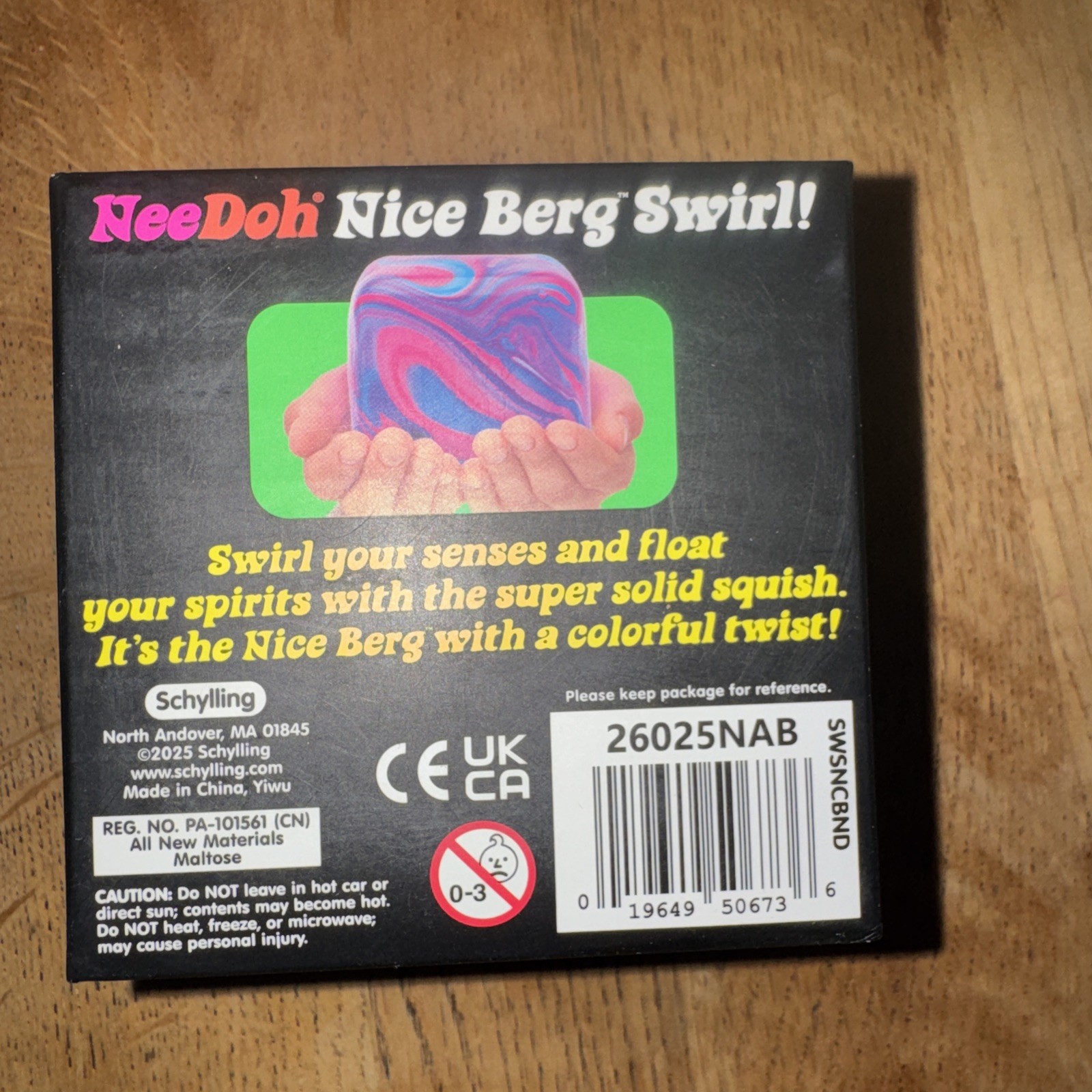 🔥 NEW Nee Doh Nice Berg Swirl Super Solid Squish PINK/BLACK/PURPLE