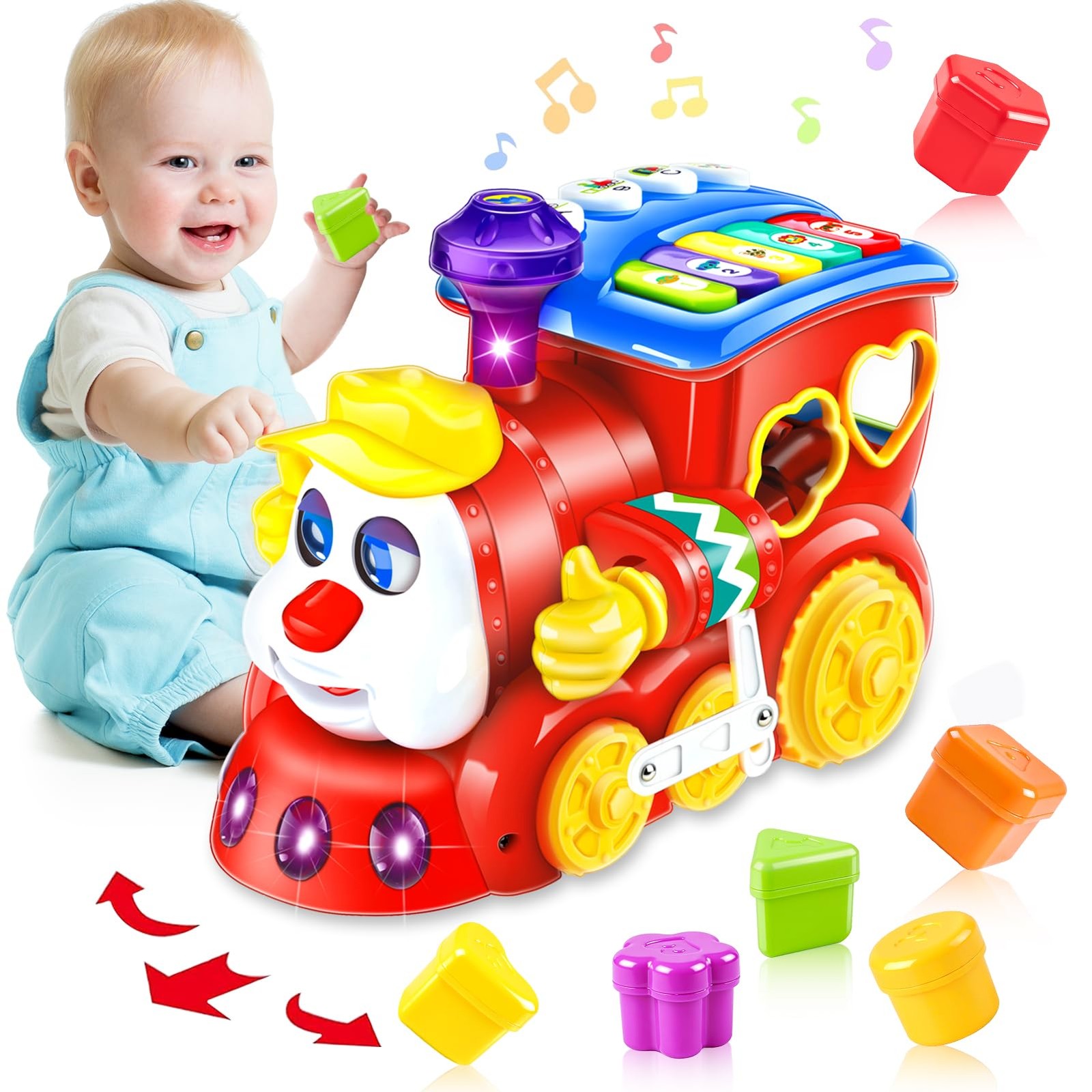 Baby Toys for 1 Year Old Boy Girl Gift Small, Red, Blue, Yellow, Green