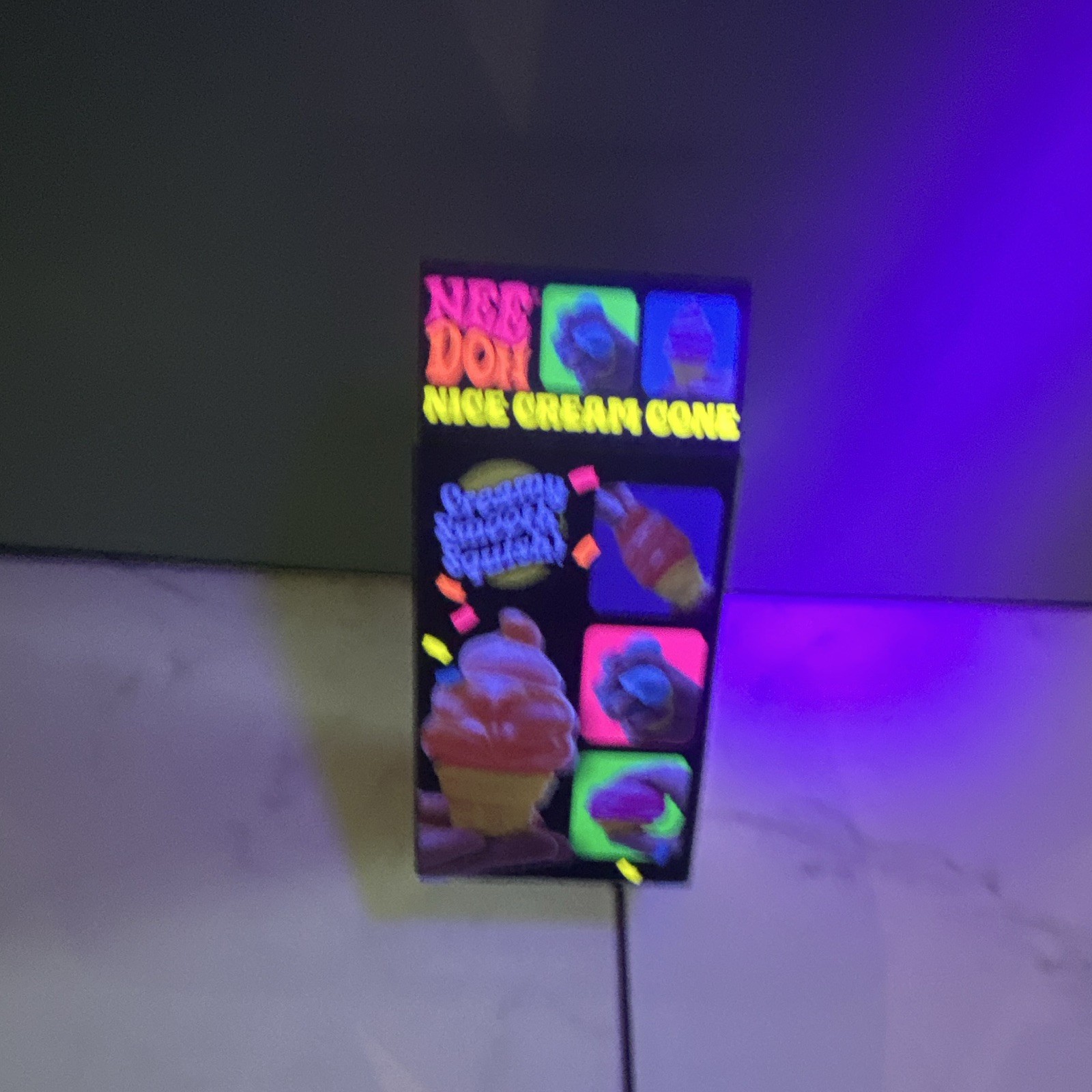 Nee Doh Nice Cream Cone Tactile Squishy Squeeze Toy Pink/Yellow 4-7 MPN 26046NAB