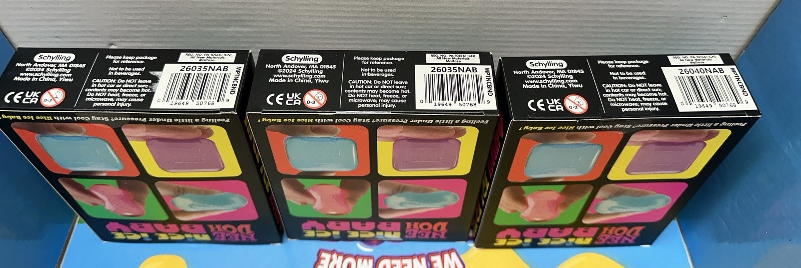 NeeDoh Nice Ice Baby Schylling 4 pack, Mini Needoh Nice Cube BRAND NEW SEALED