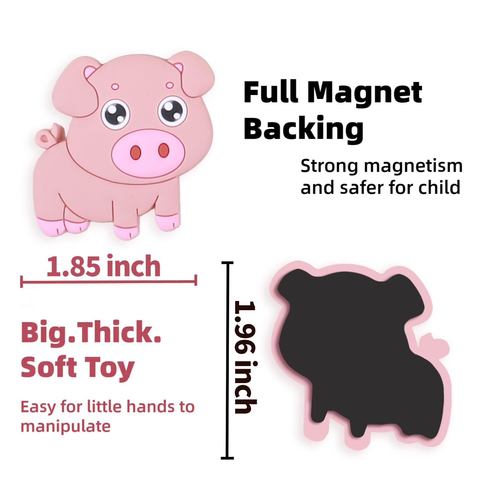 SUPINEEDO Refrigerator Magnets for Kids, Cute Medium, 10 Pcs Farm