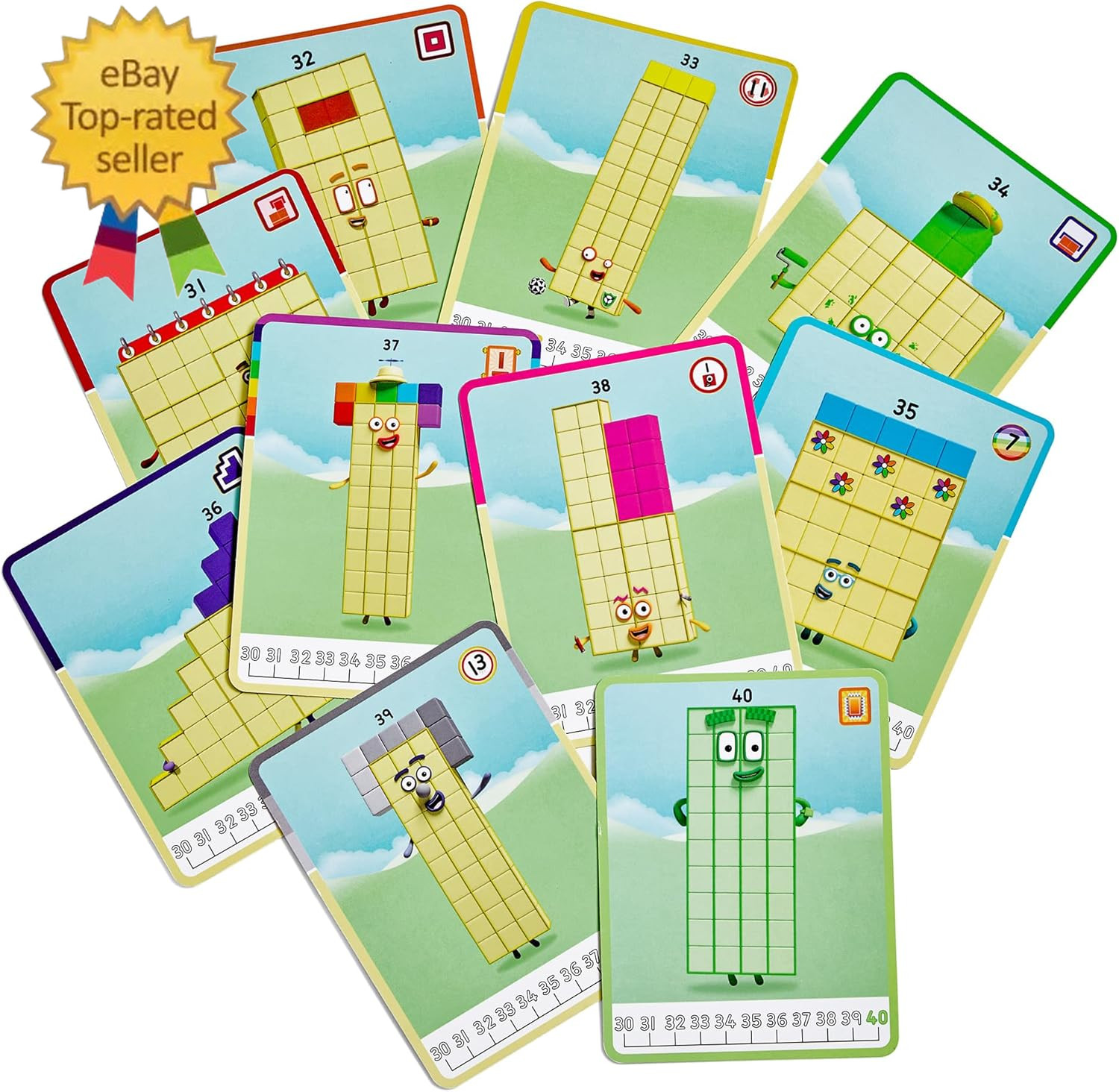 31-40 Mathlink Cubes Activity Set – Learn Numbers & Early Math Skills, Preschool