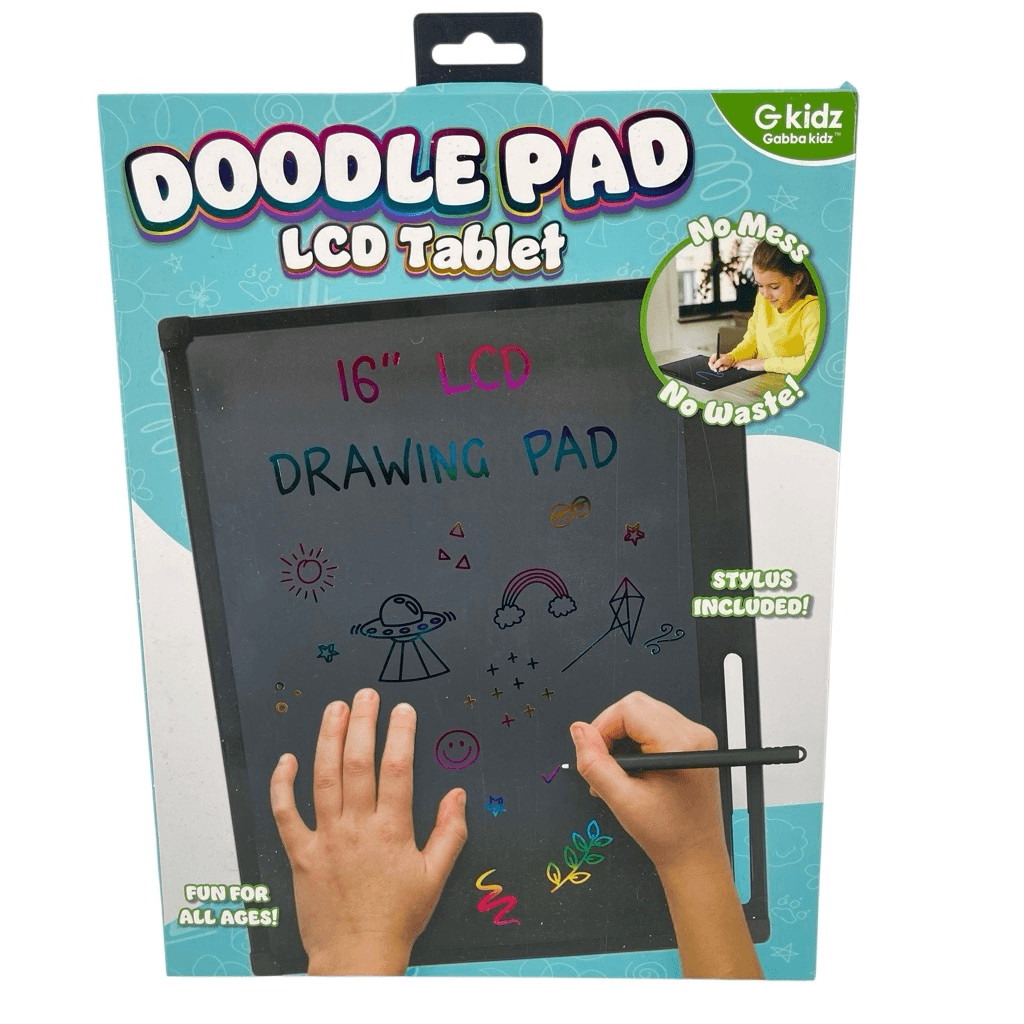 G Kidz Gabba Kidz Doodle Pad LCD Tablet 16” Drawing Writing Board Kids New