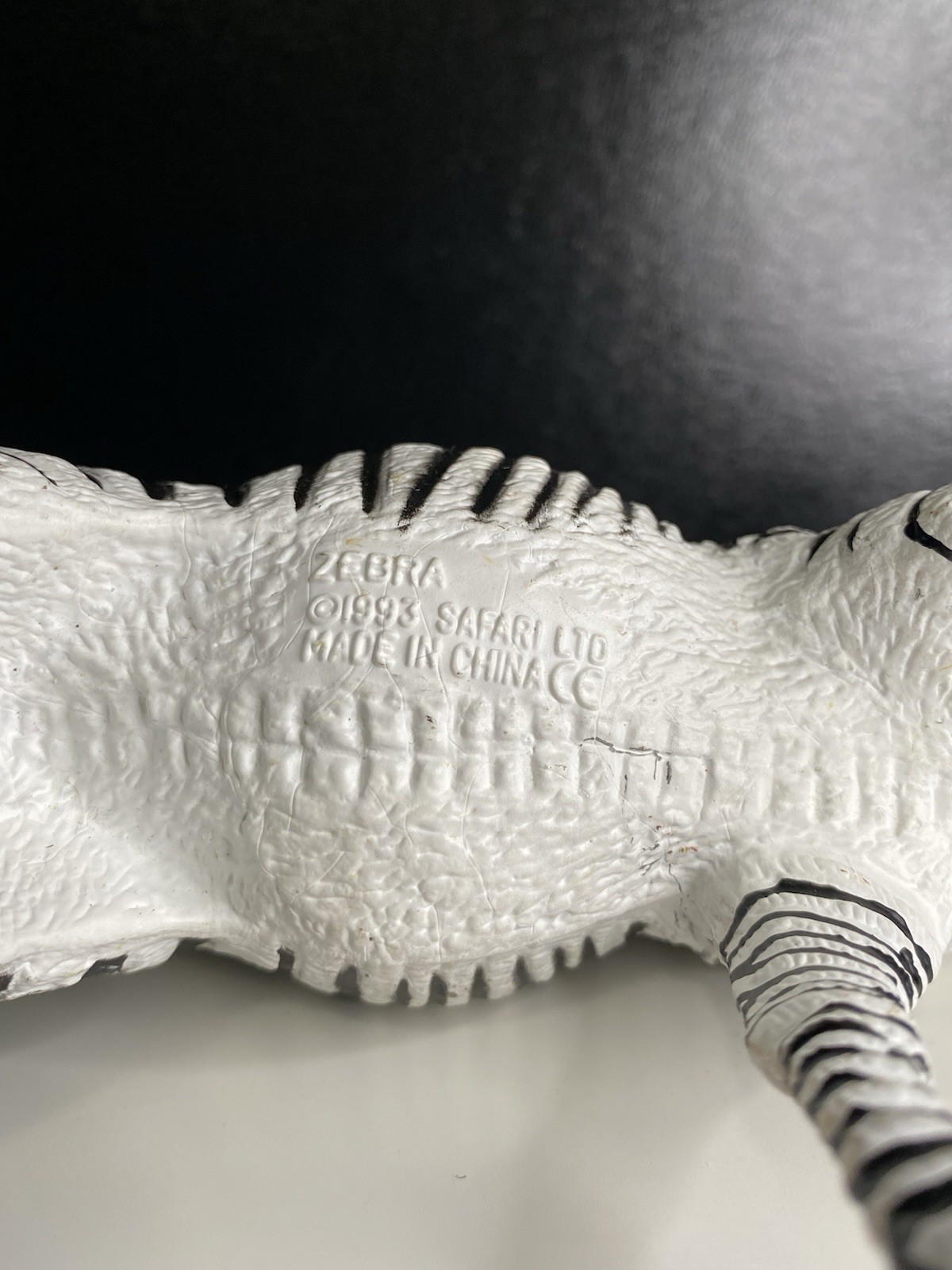 Safari Ltd. Vintage 1993 Zebra Figures Figurine Toy Realistic 7 Inch Animal Vtg