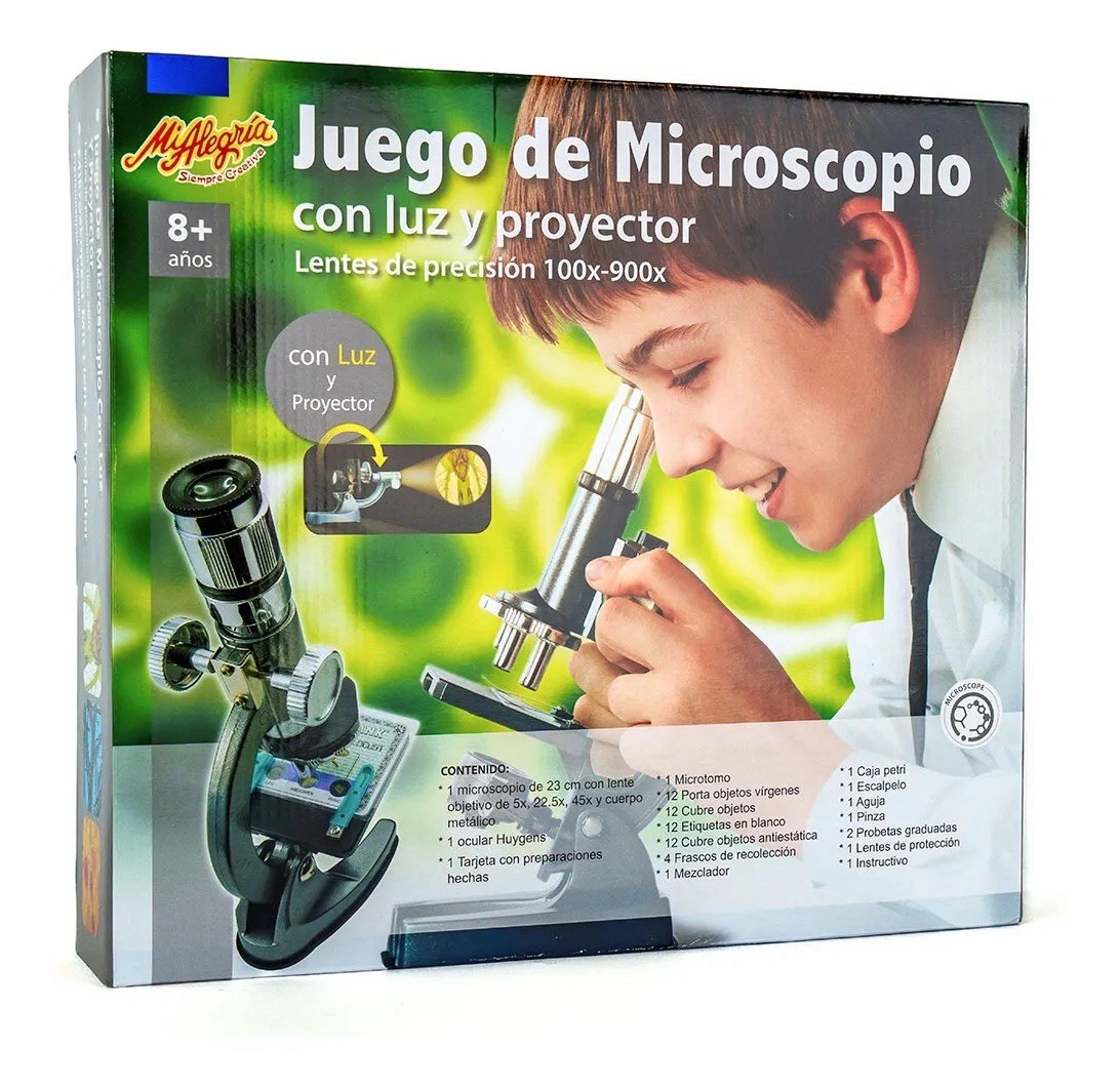 Mexican Toy Microscope With Light 100x 900x Made In Mexico Mi Alegria Juguete