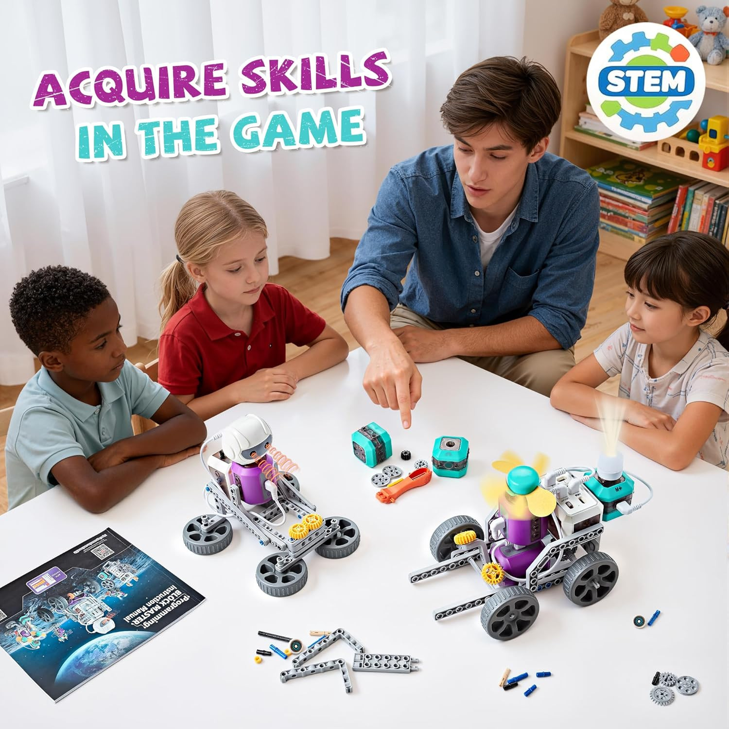 24-IN-1 STEM Circuit Science Experiments Robotics Kits Toys for Kids Ages 8-12 9