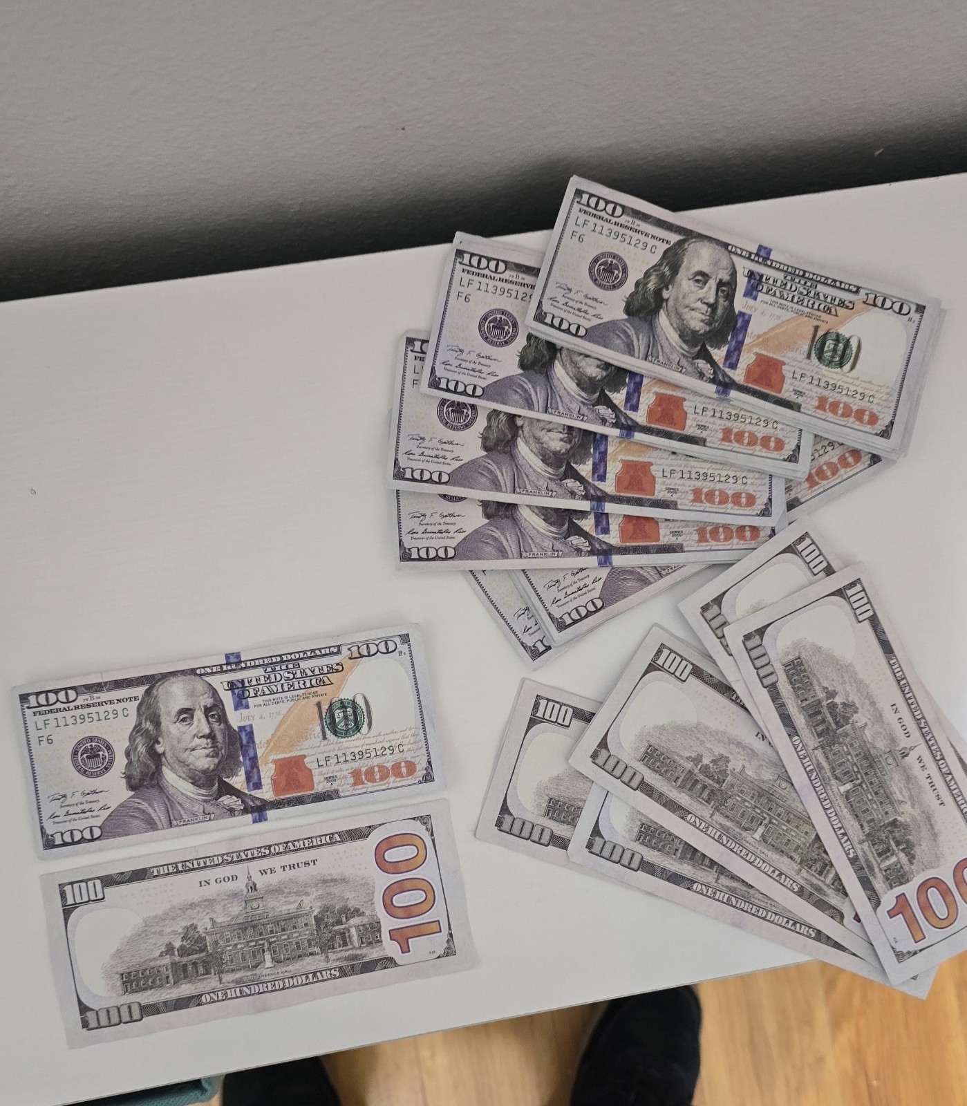 High Quality A++ Replica/Prop/Copy U.S. Currency. 5pcs. Aged $100 Bills