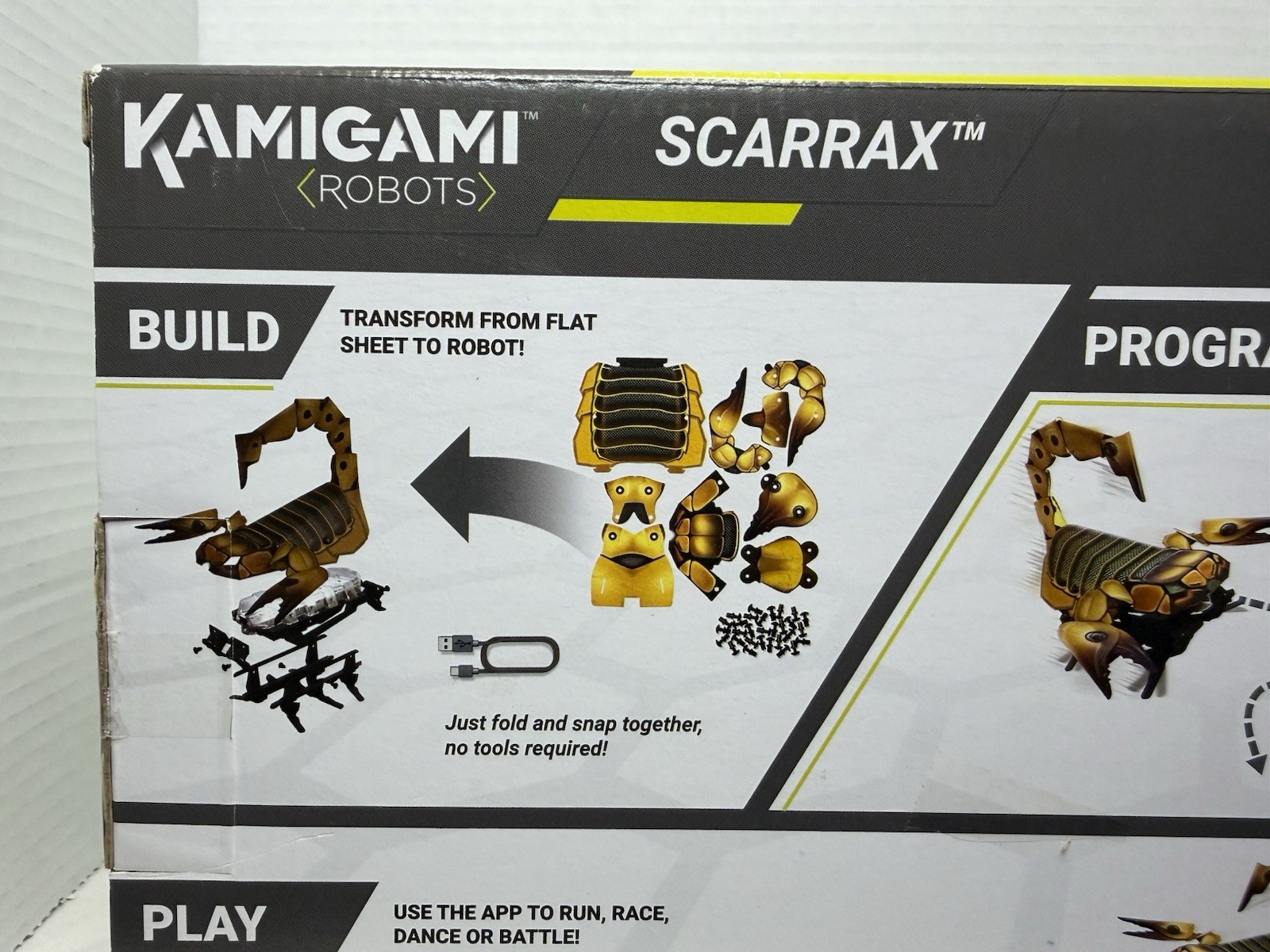Kamigami Robots Scarrax Robotic Scorpion STEM Building Kit Open Box Unassembled