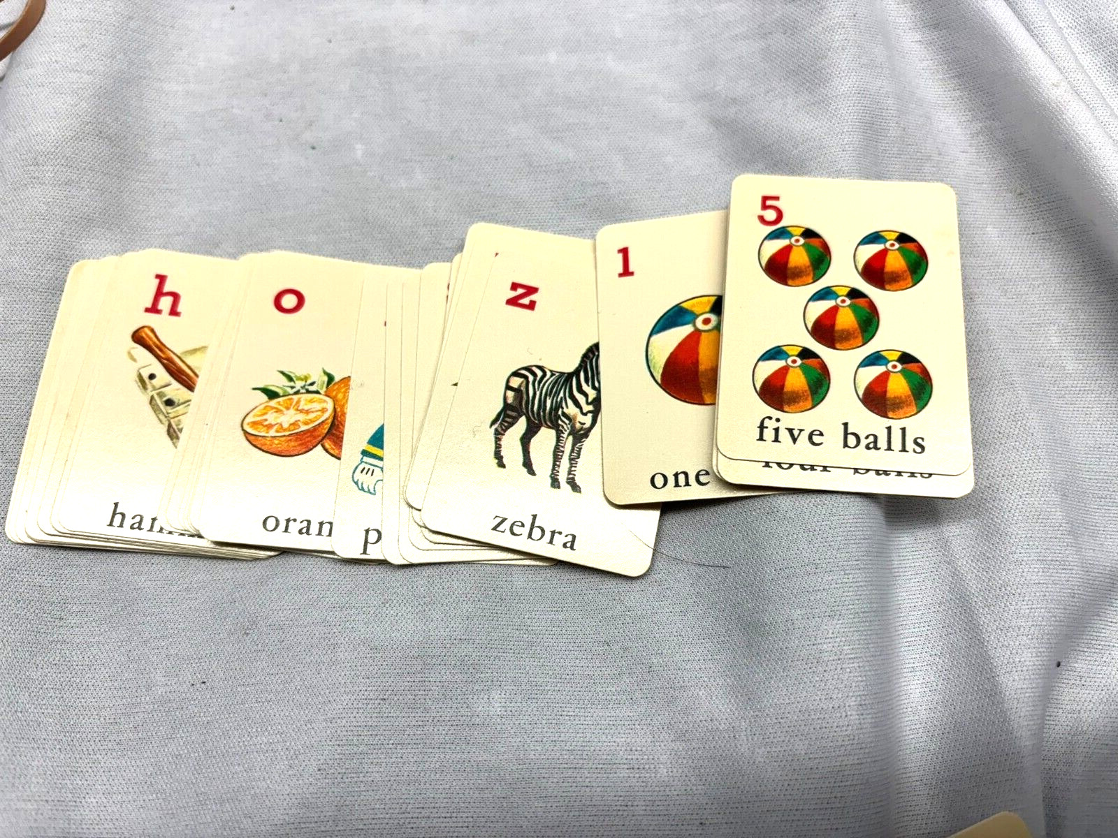 1987 ED-U-CARDS Complete Mini Flash Cards w/Letters & Numbers & Card Game
