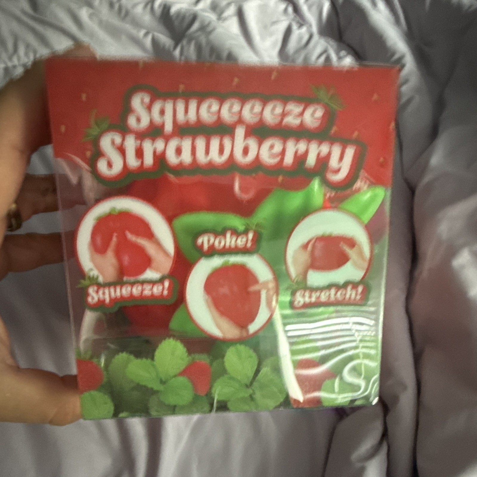Sunny Days Squeeeeze Strawberry Tactile Squishy Squeeze Toy Red/Green