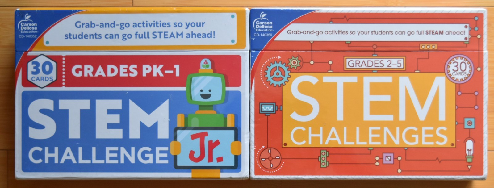 Carson Dellosa , STEM Challenge, Grades PK-1 & 2-5, Lot of 2 New/Sealed Boxes
