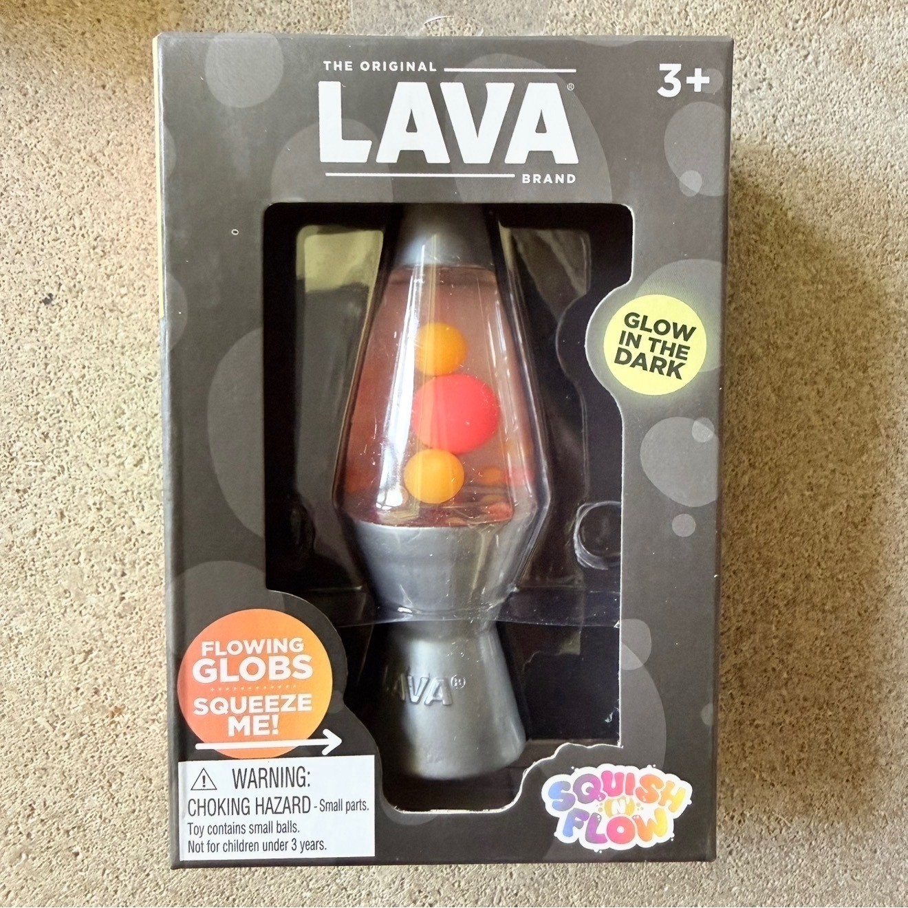 Needoh Lava Lamp Orange Squishy Toy Glow in Dark Fidget Nee Doh Schylling NEW