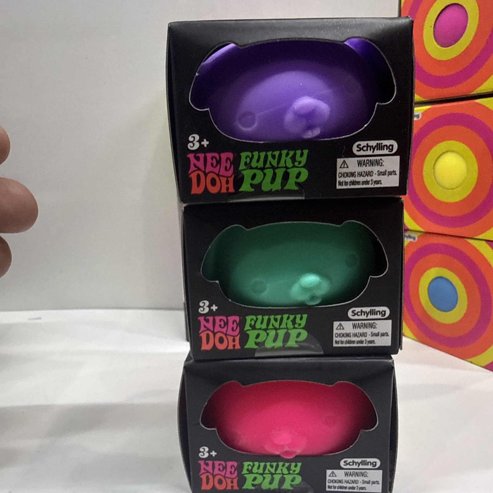 Nee Doh Lot of 6 funky 1 Nice Ice Baby 3 Color Change – New – 100% Authentic!!!