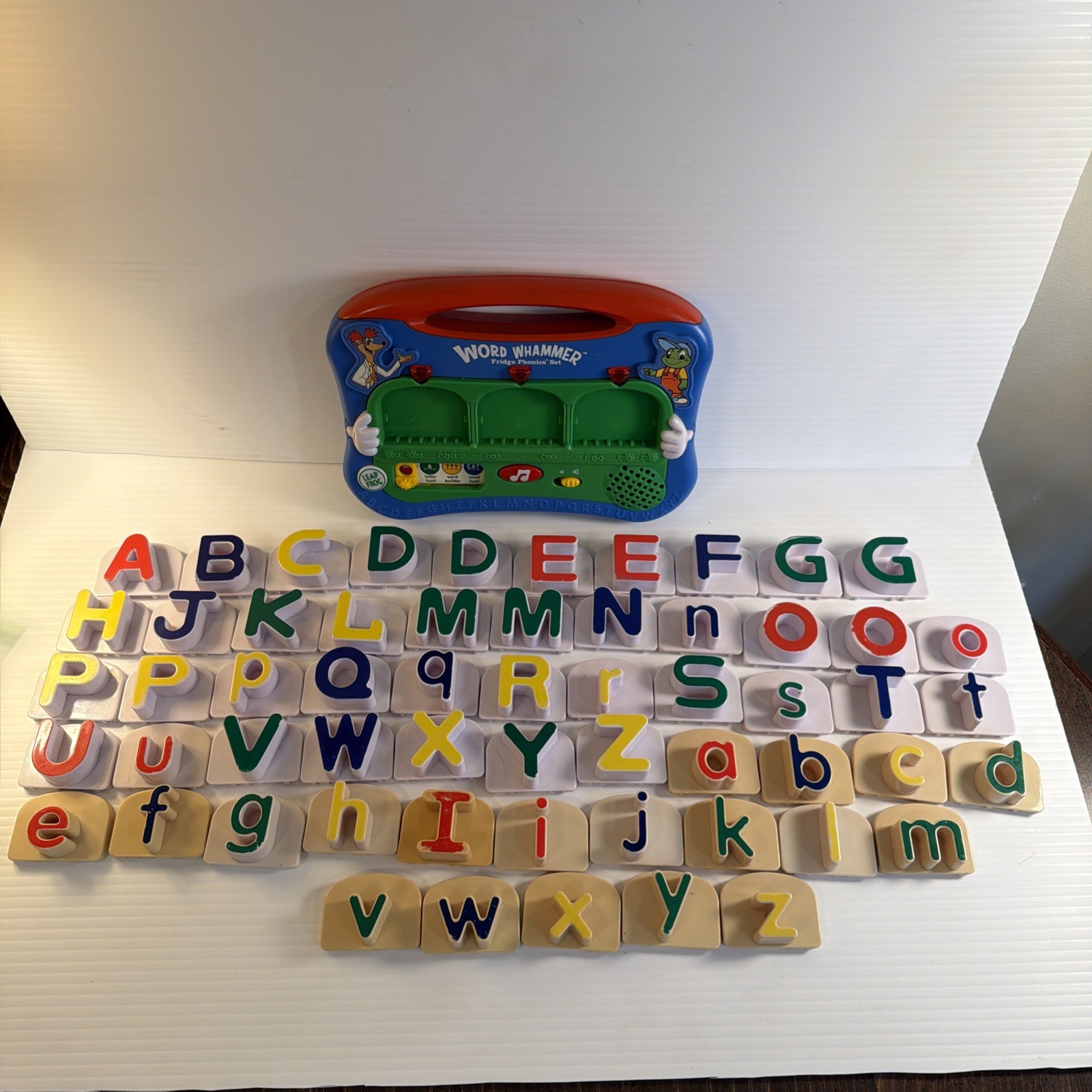 WORKING Leap Frog Word Whammer Fridge Phonics Set with 58 Magnetic Letters 2004