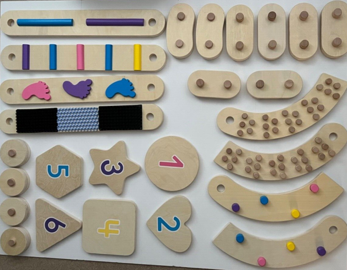 Balance Board Beam Oval Stepping Stones Wooden Montessori Cateam 3 yrs.+