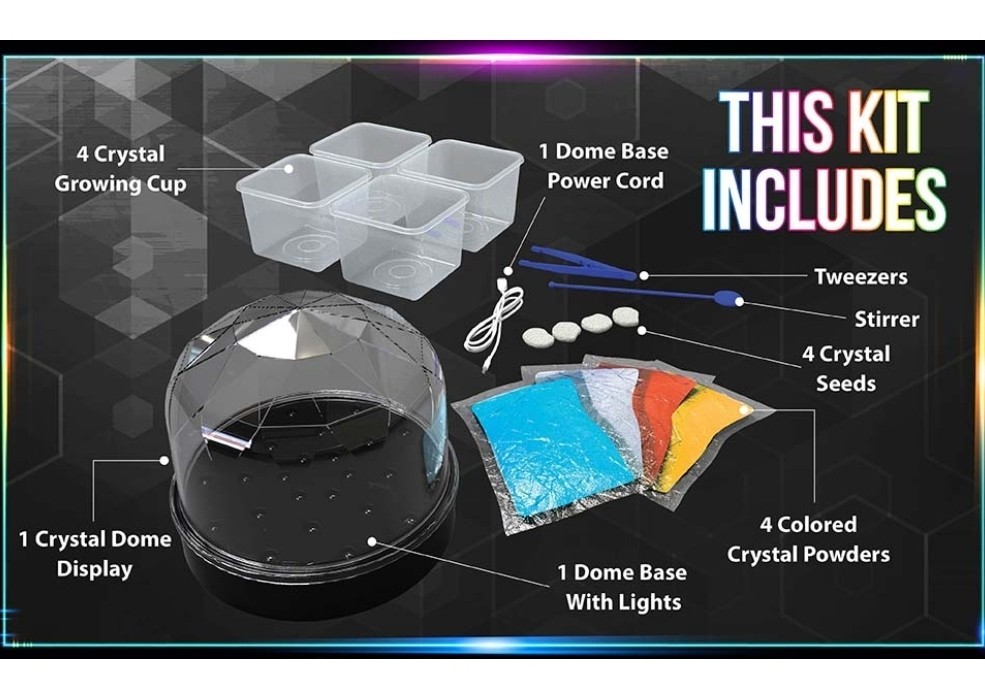 Crystal Growing Lab Kit Kids Science To The Max Experiment Gifts Boy & Girl STEM