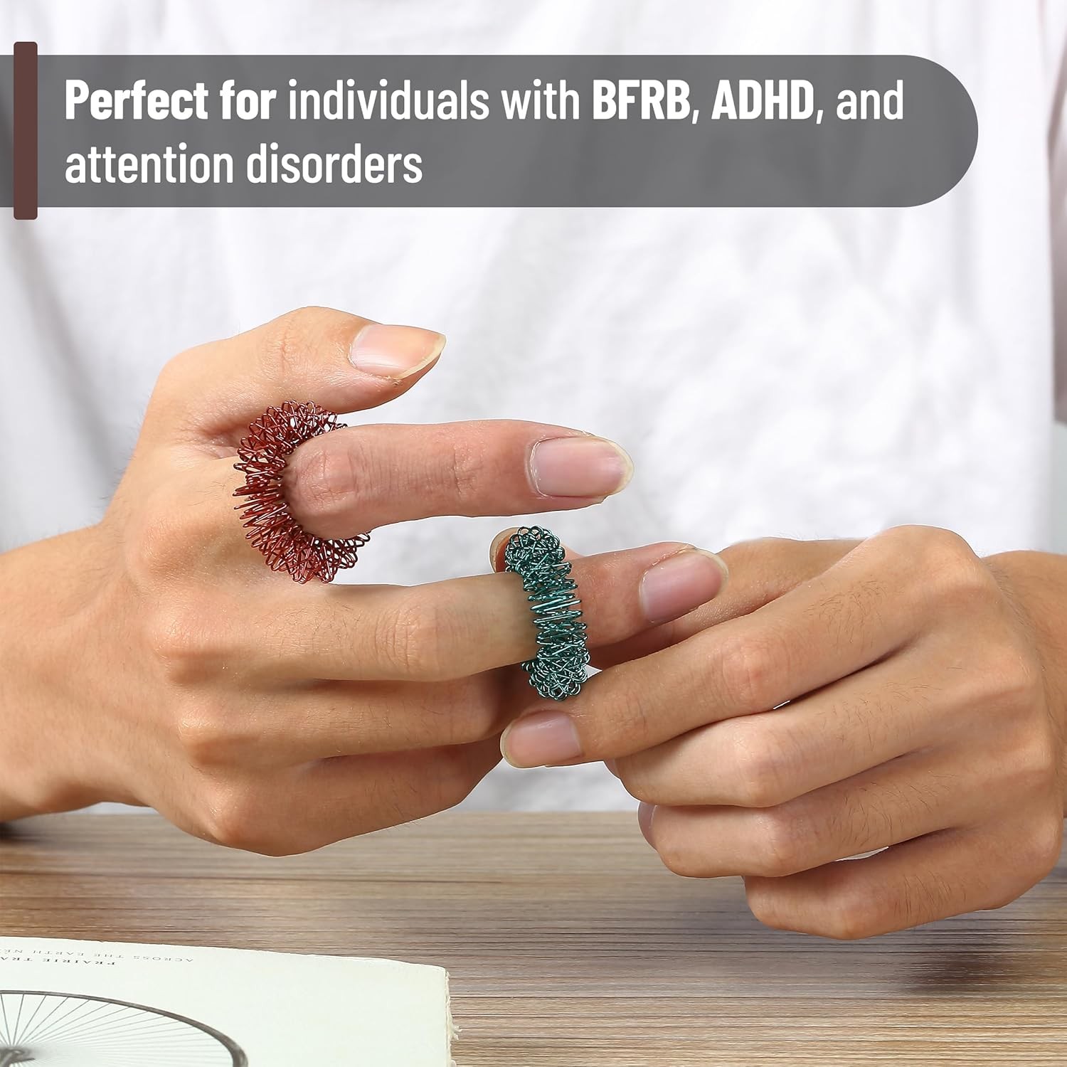 Mr. Pen Spiky Sensory Rings 10 Pack Stress Relief Fidget Ring for Anxiety