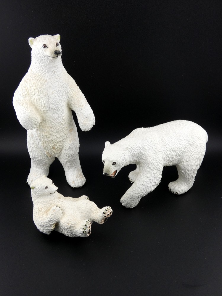 Vintage The Vanishing Wild Collection Polar Bear Set 1990 Safari Ltd