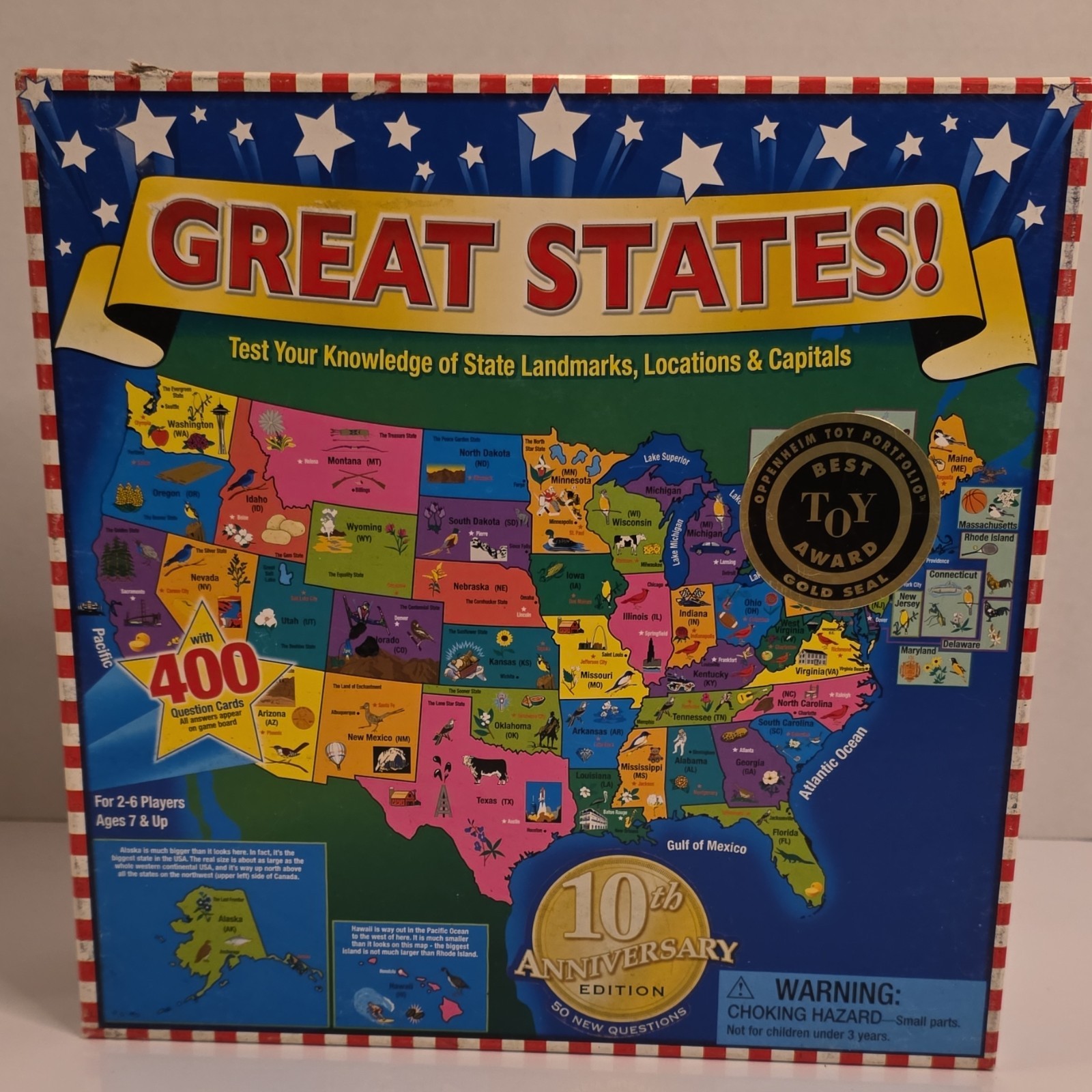 International Playthings LLC Great States! 10th Anniversary Geography Board Gam…