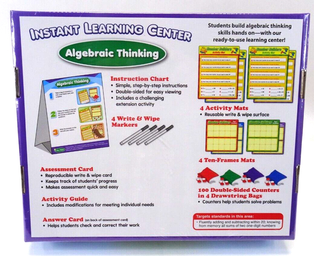 Lakeshore Instant Learning Center Algebraic Thinking Grade2 HH496 FACTORY SEALED