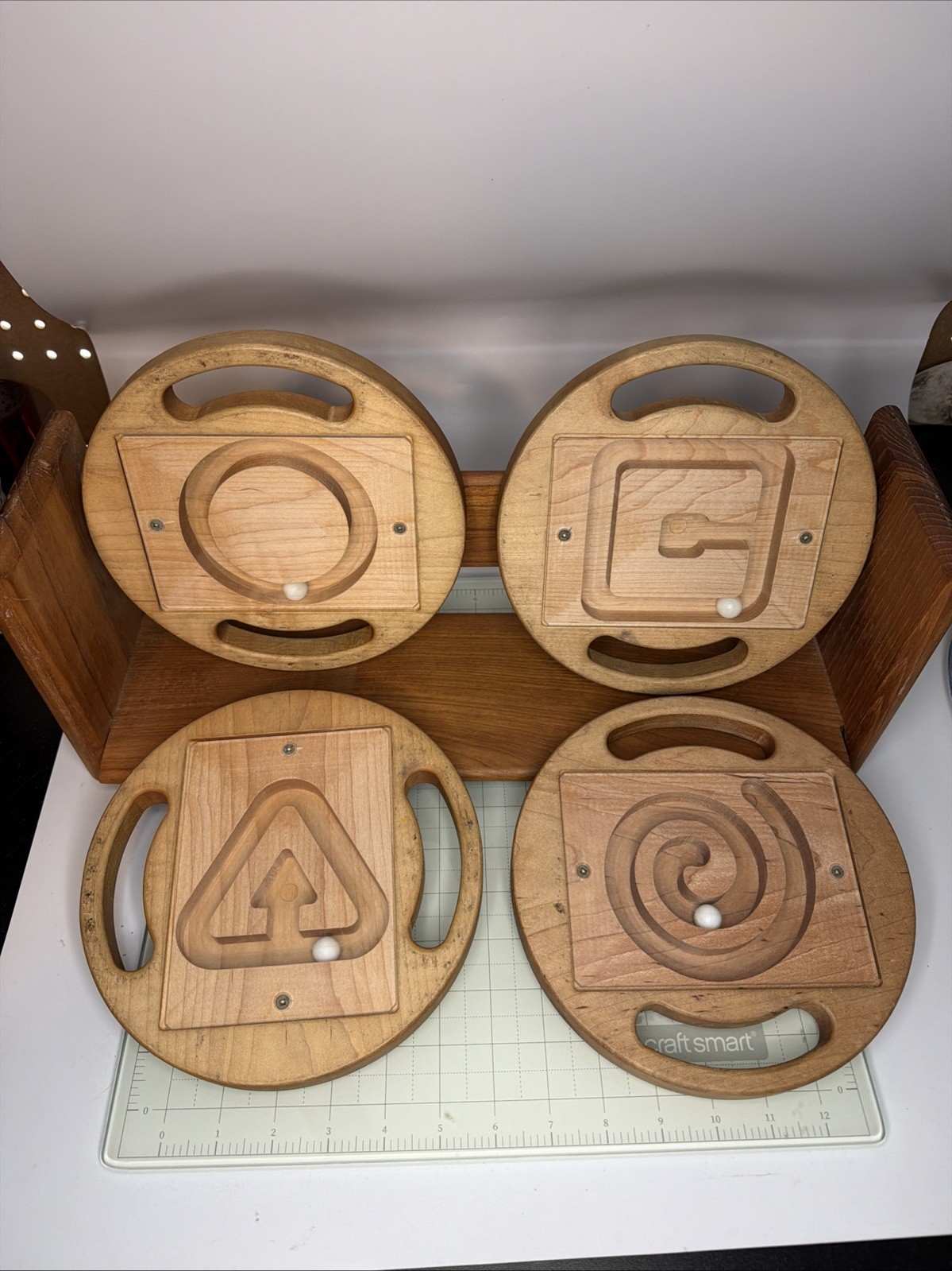 kaplan early learning Wooden Mazes Set Of 4 Puzzles For Critical Thinking Skills