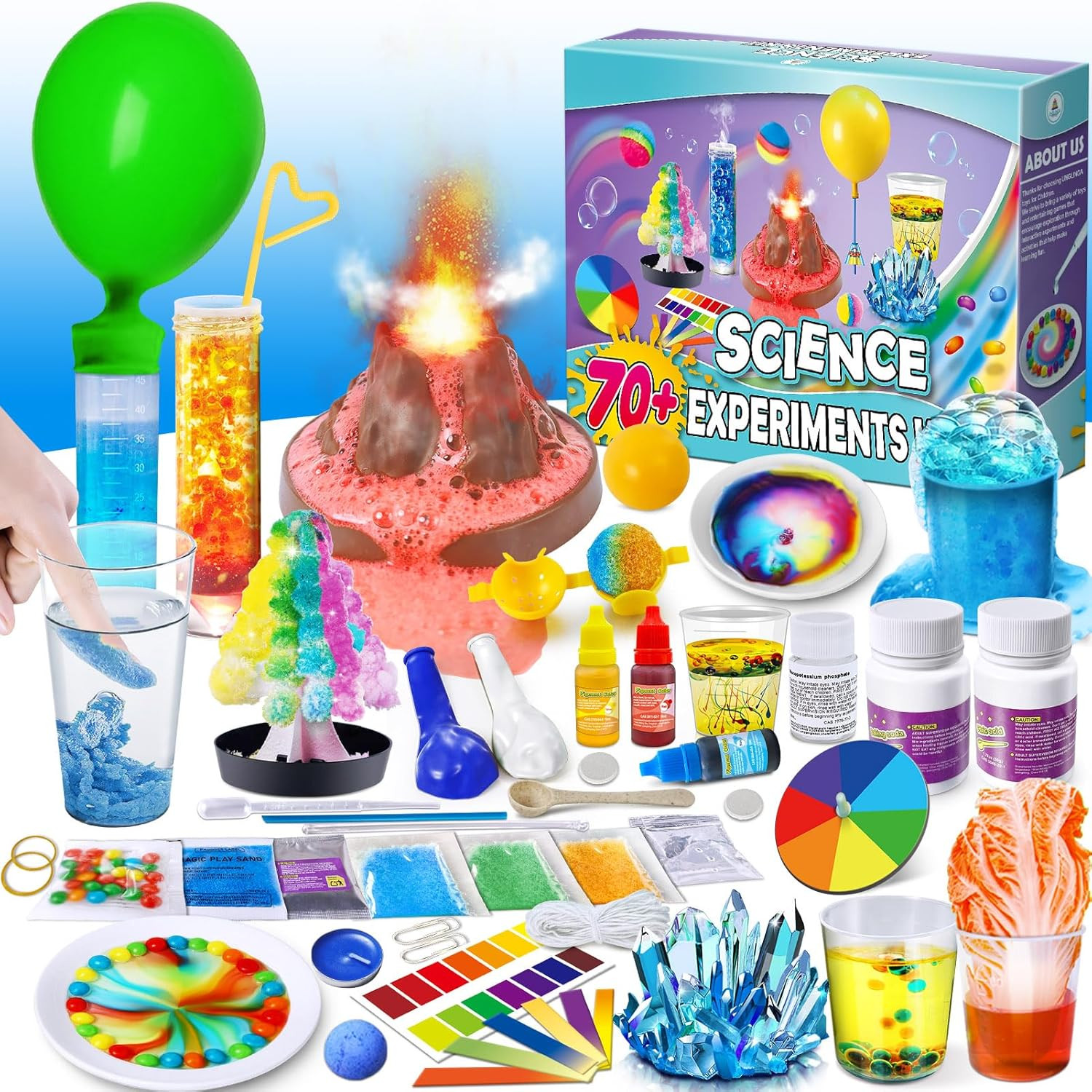 70+ Experiments Science Kit for Kids, Chemistry Set, Educational Toys Gifts Idea