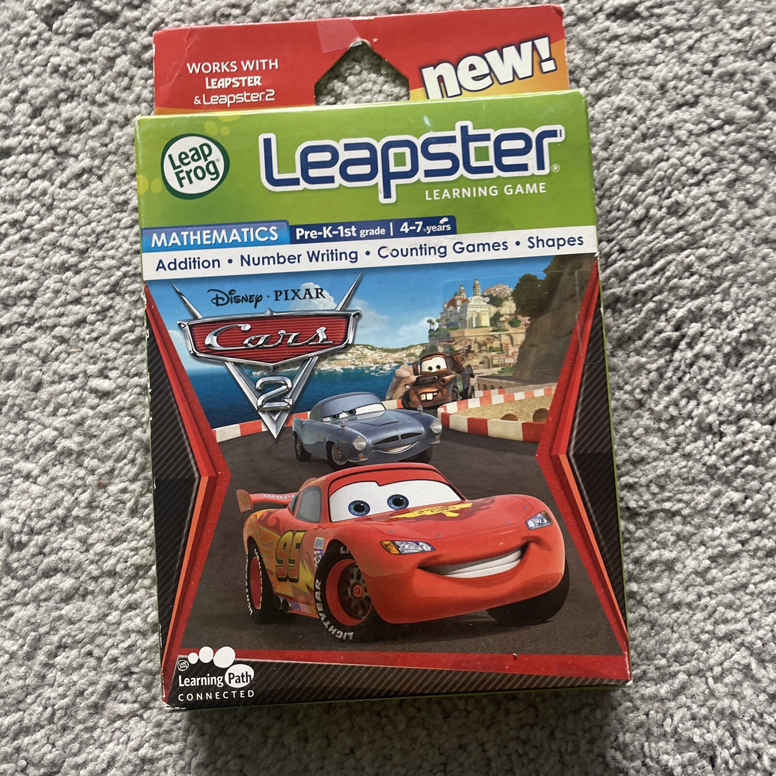 LeapFrog Leapster Disney Pixar Cars Mathematics – Pre-K to 1st Grade (2011) NEW