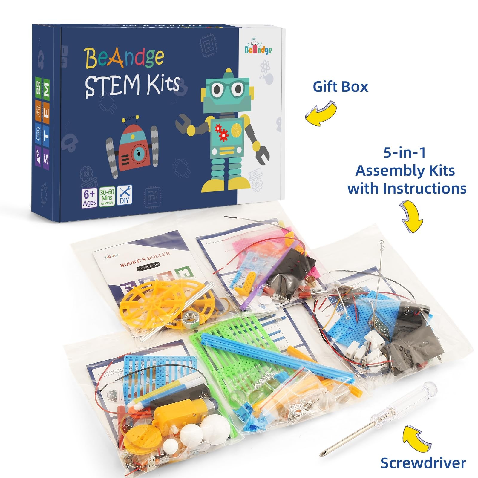 STEM Science Kits for Kids Age 8-12 Boys Activities Robot Building Kit 6-8 Girls