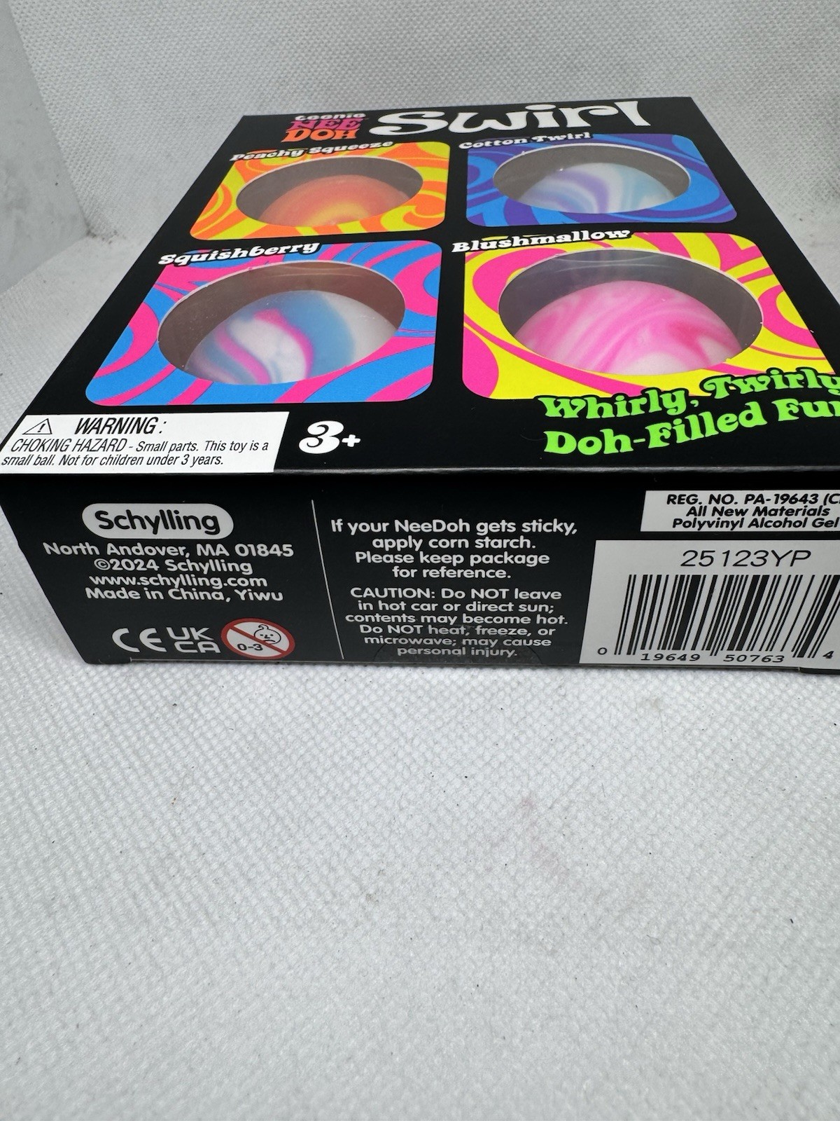 Schylling NeeDoh Teeny Swirl 4 Pack Squishy Fidget Toy Stress Balls Sensory Toy