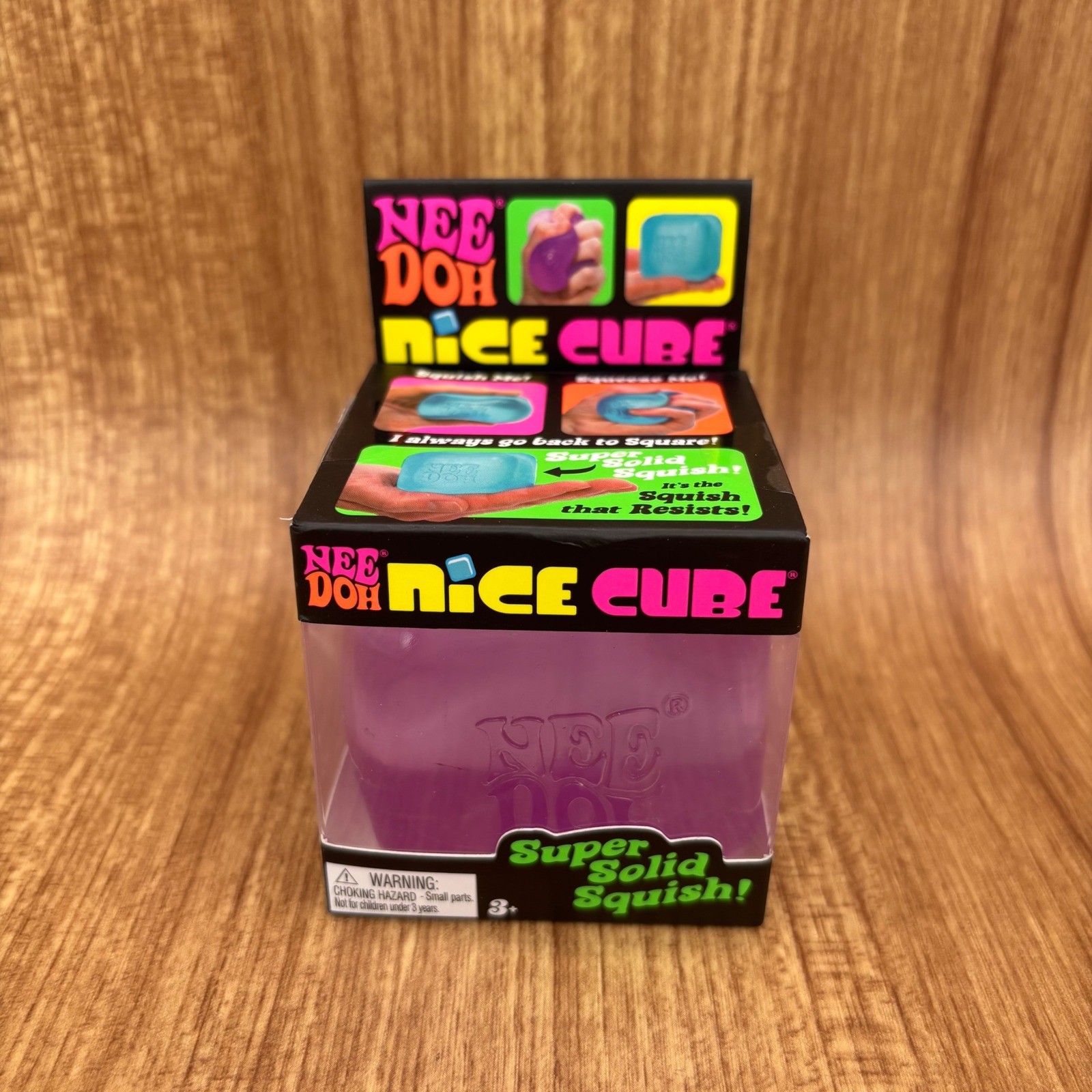 Schylling NeeDoh Nice Cube Unisex OS Purple Super Solid Squish Fidget Toy NEW