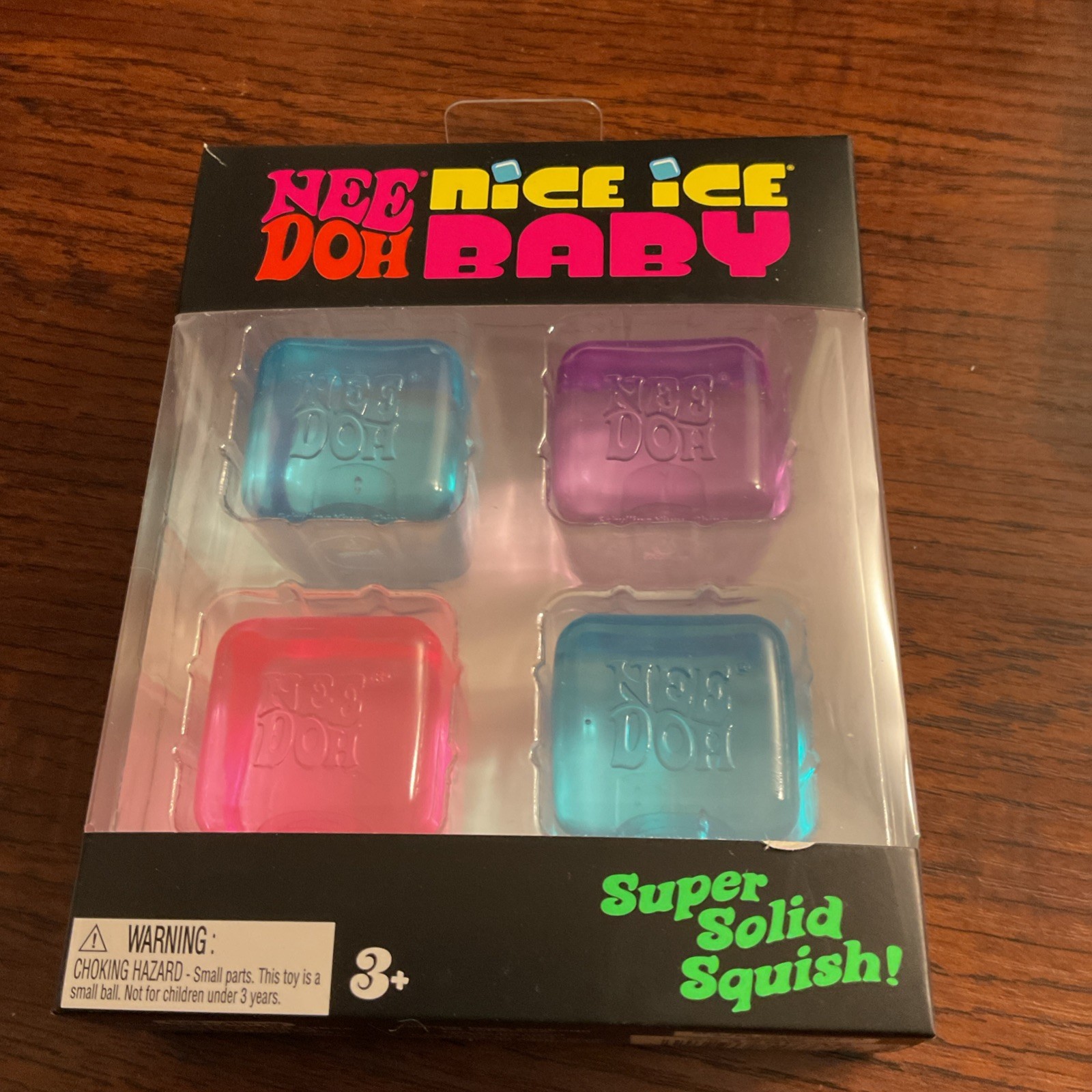 Schylling NeeDoh Nice Ice Baby Squish Sensory Toys 4 Pack Blue Pink Purple