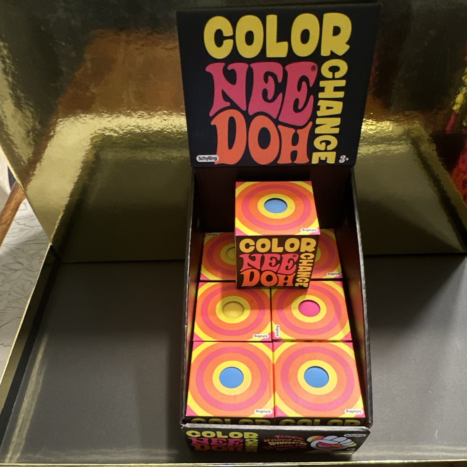 Schylling Color Nee Doh Color Change Tactile Squeeze Toy, Multicolor, Ages 3+