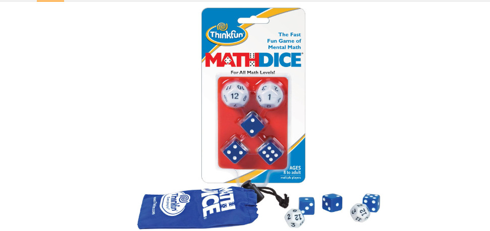 ThinkFun Math Dice – Engaging Mental Math Skill Game