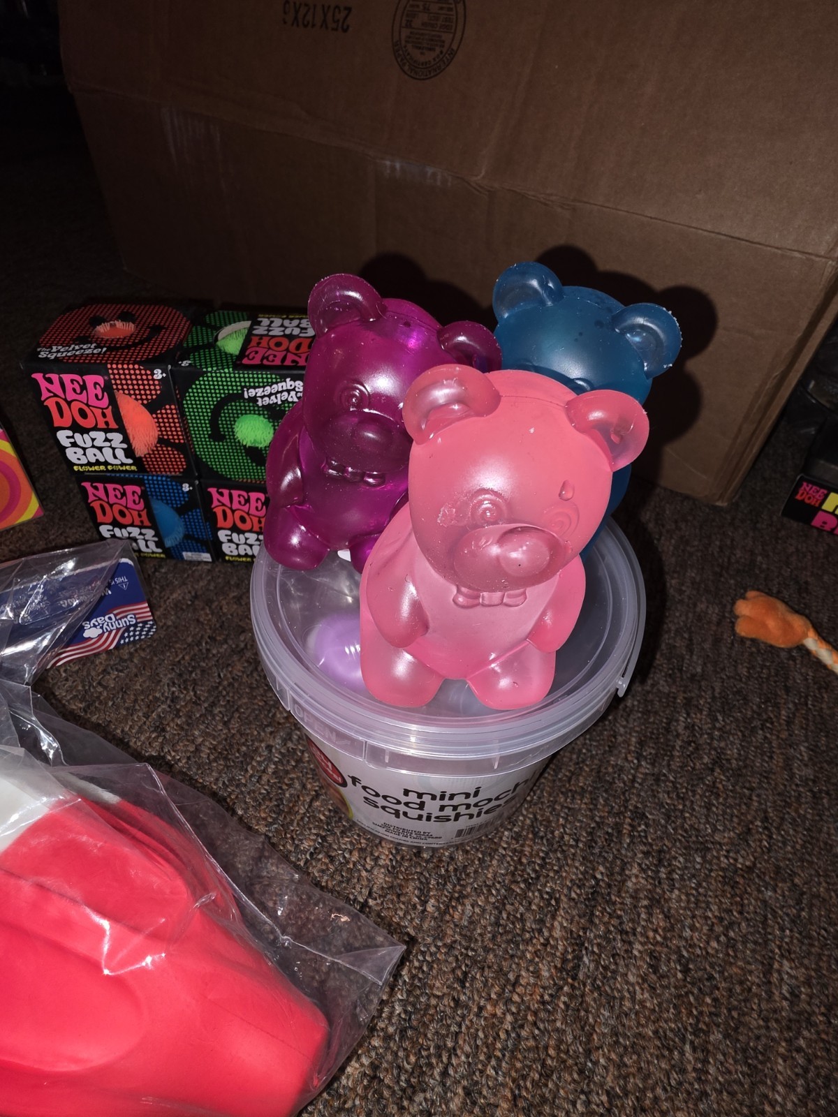 ULTIMATE NeeDoh Sensory Toy Lot Giant Nice Berg Glitter Glow Cube Mochi Squishy