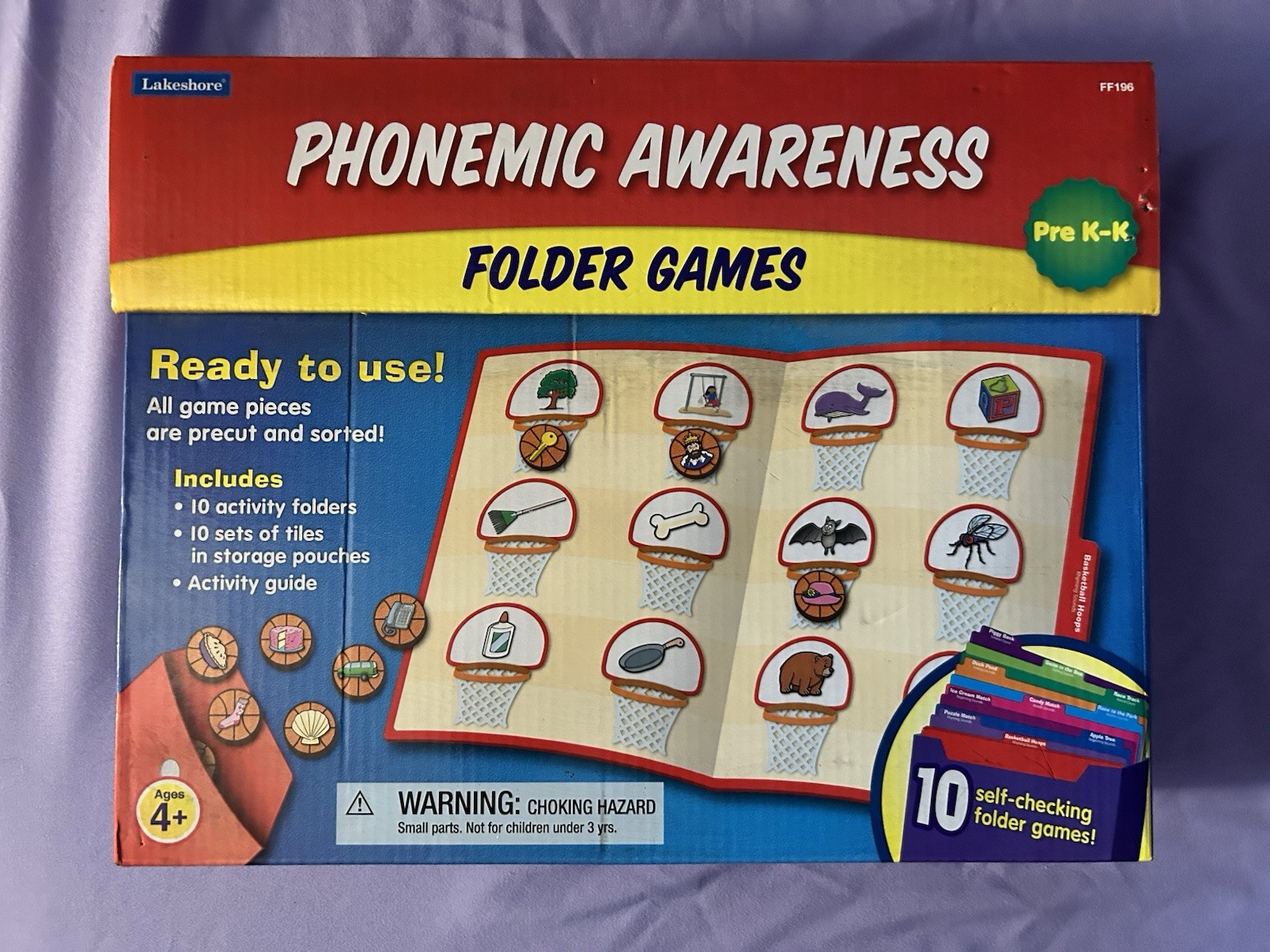 Lakeshore Phonemic Awareness Folder Games Pre-K to K, 10 Games, T20082