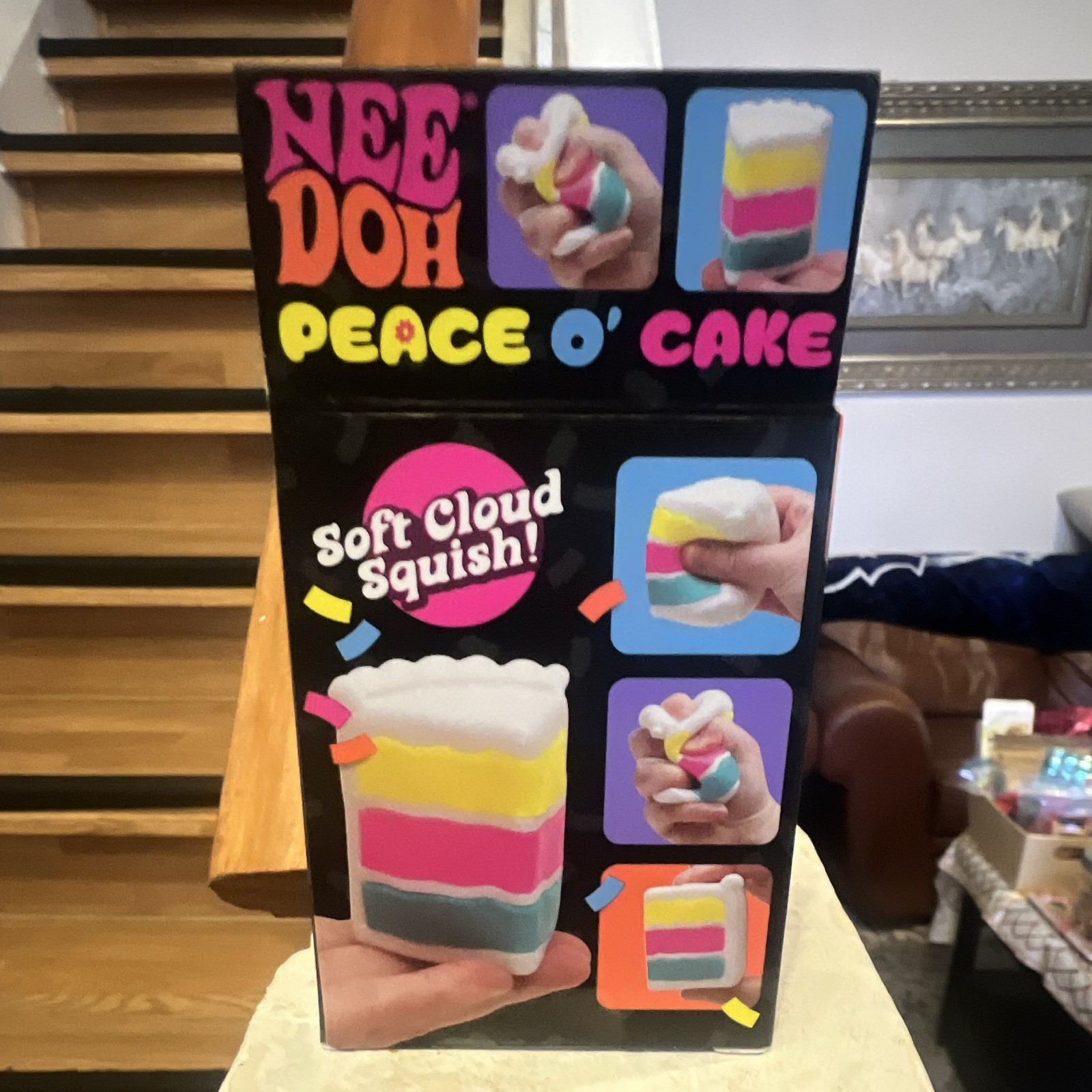 Schylling Nee Doh Peace O’ Cake Soft Cloud Squish Squeeze Toy, 4-7 26008NAB