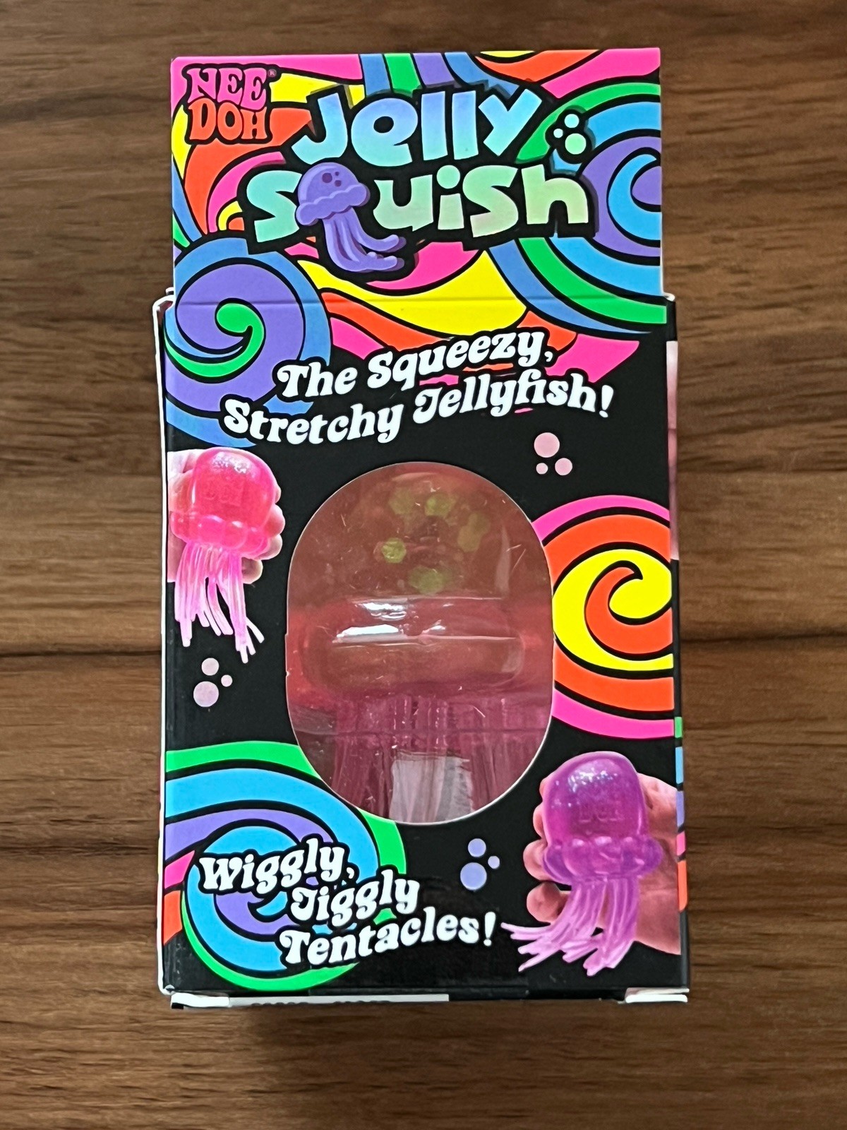 Pink NeeDoh JELLY SQUISH Sparkle Jellyfish Squishy Nee Doh 100% AUTHENTIC USA