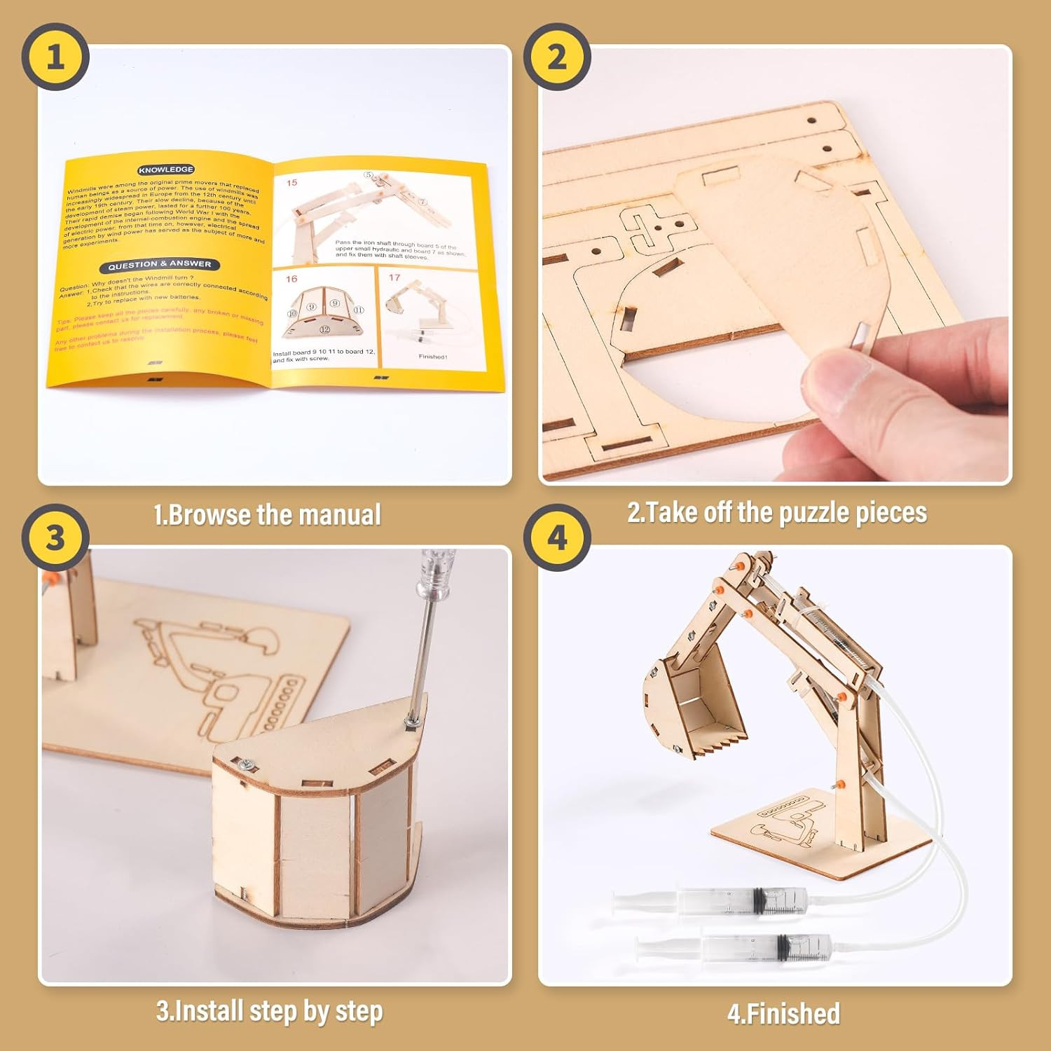STEM Science Kits for Kids Ages 8-12 8-10, Wood Building Crafts Kits for Boys, S