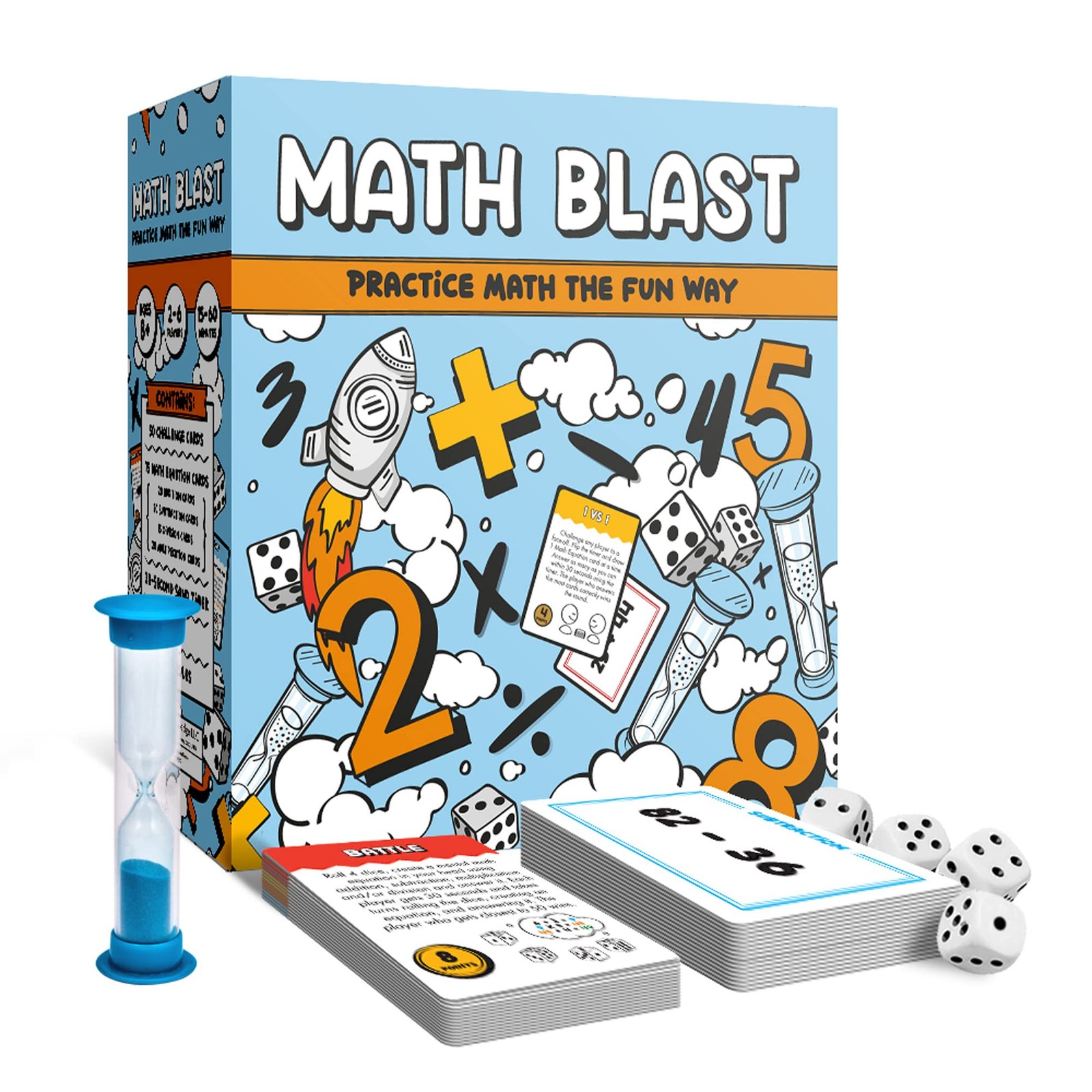 Math Blast! Cool Games for 4 inches x 1.9 x 4 inches, Multicolor