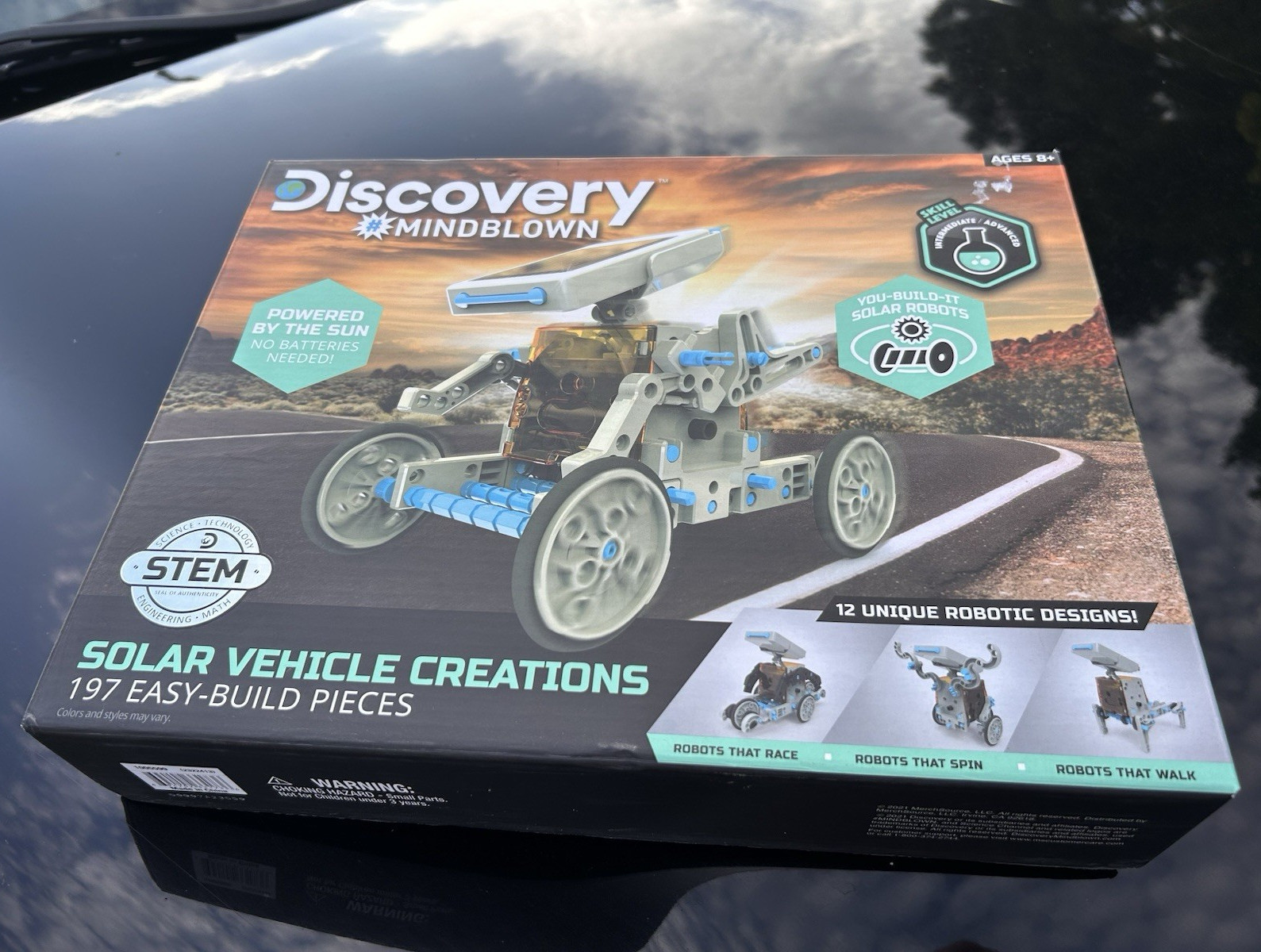 Discovery Mindblown STEM Solar Vehicle Creations Kit, 197 Easy-Build Pieces